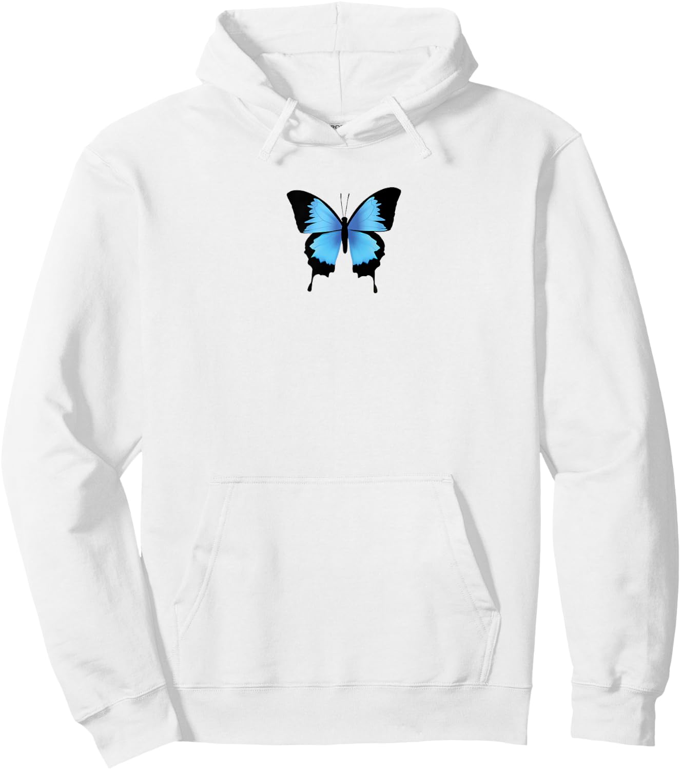 Grunge Butterfly Blue Grunge Aesthetic Clothes Hoodie - Hoodie | White