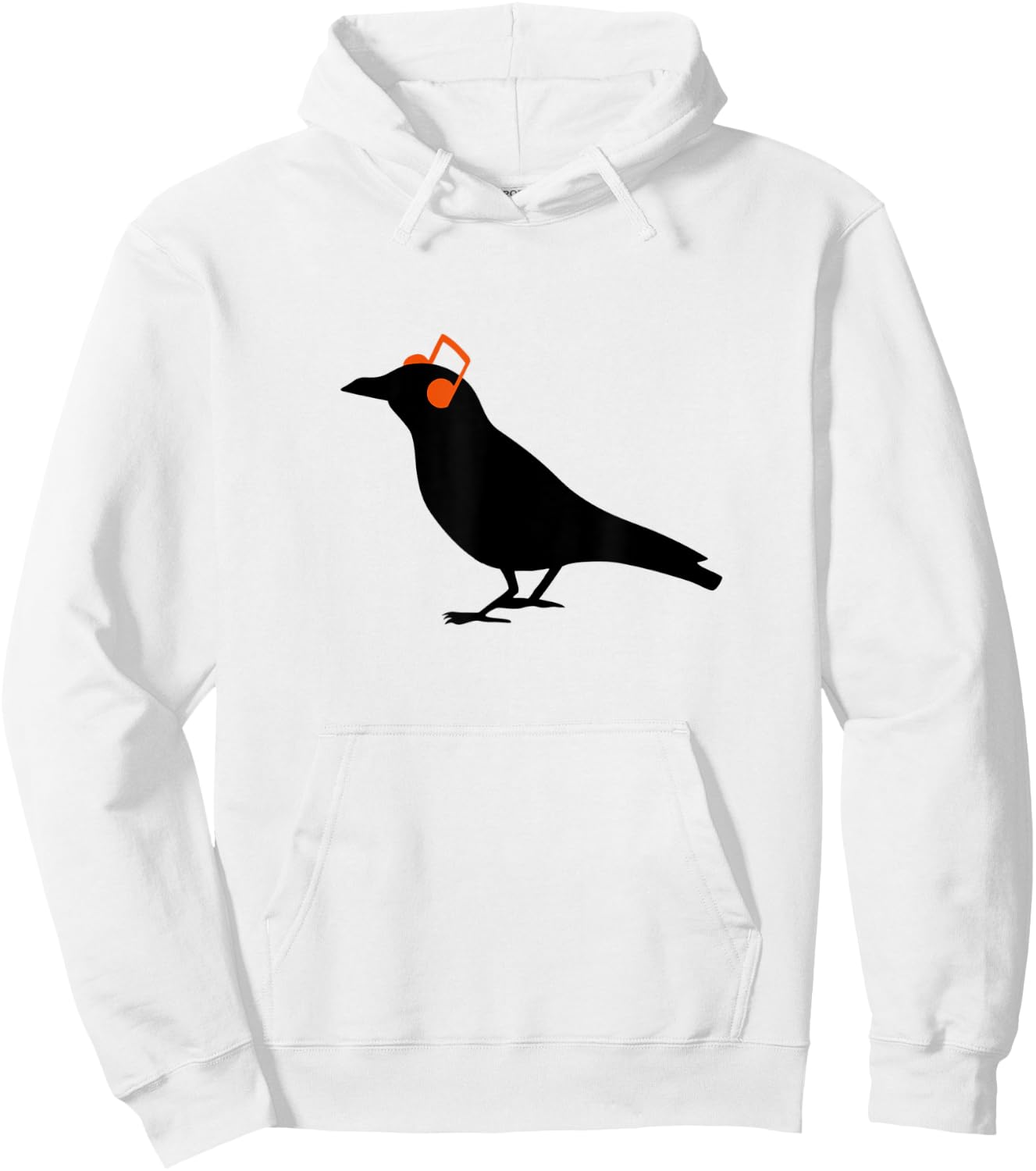 Headphones Headphones notes Raven Bird Hipster Hoodie - Hoodie | White