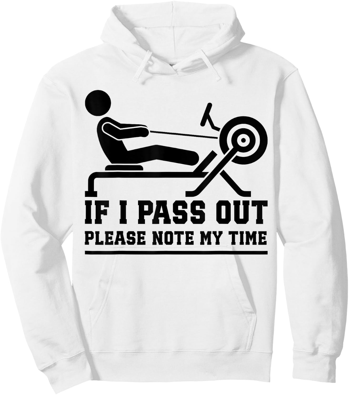 Funny Rowing Machine Workout for Fitness Exercise Training Hoodie - Hoodie | White