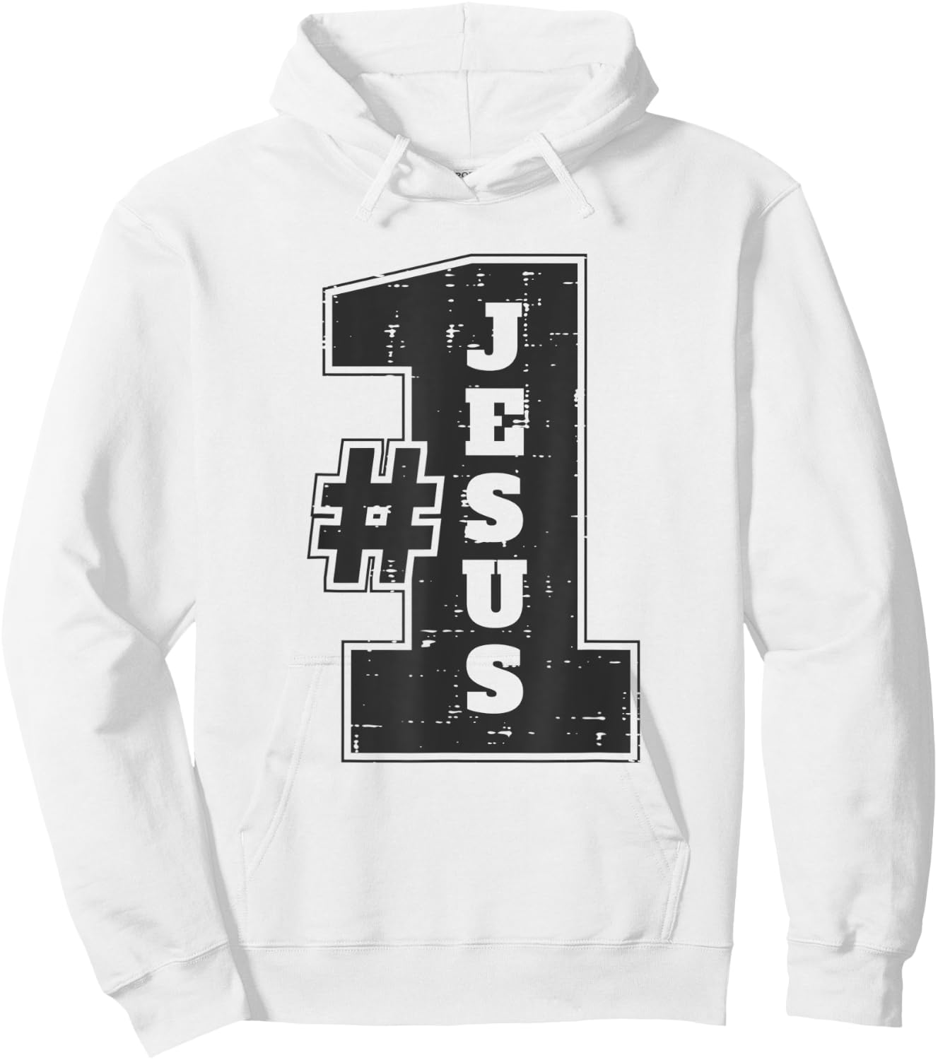 Jesus The Number One | Cool Christian Jesus Vintage Hoodie - Hoodie | White