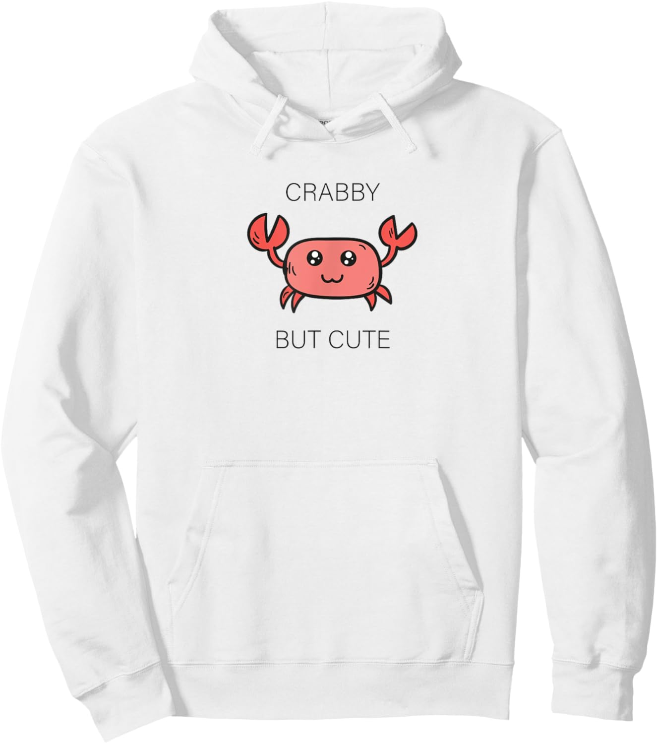 Crabby but cute beach tropical ocean cartoon Hoodie - Hoodie | White