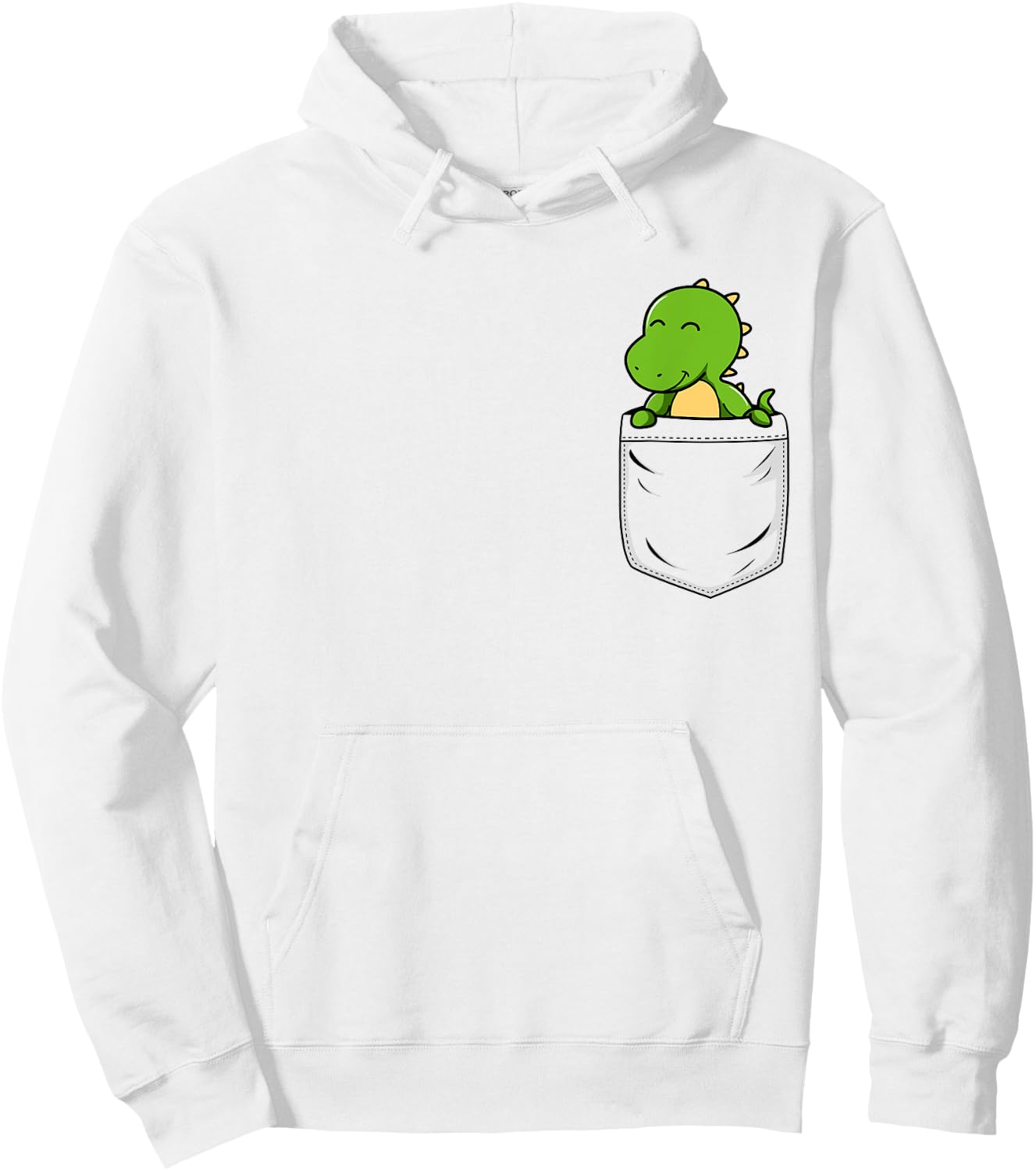 Dinosaur Lovers Cute Funny Dinosaur In Pocket Hoodie - Hoodie | White