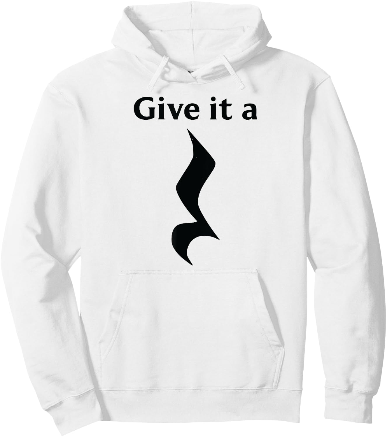 Music Theory Symbol Playing with Words, Give It A Rest Hoodie - Hoodie | White