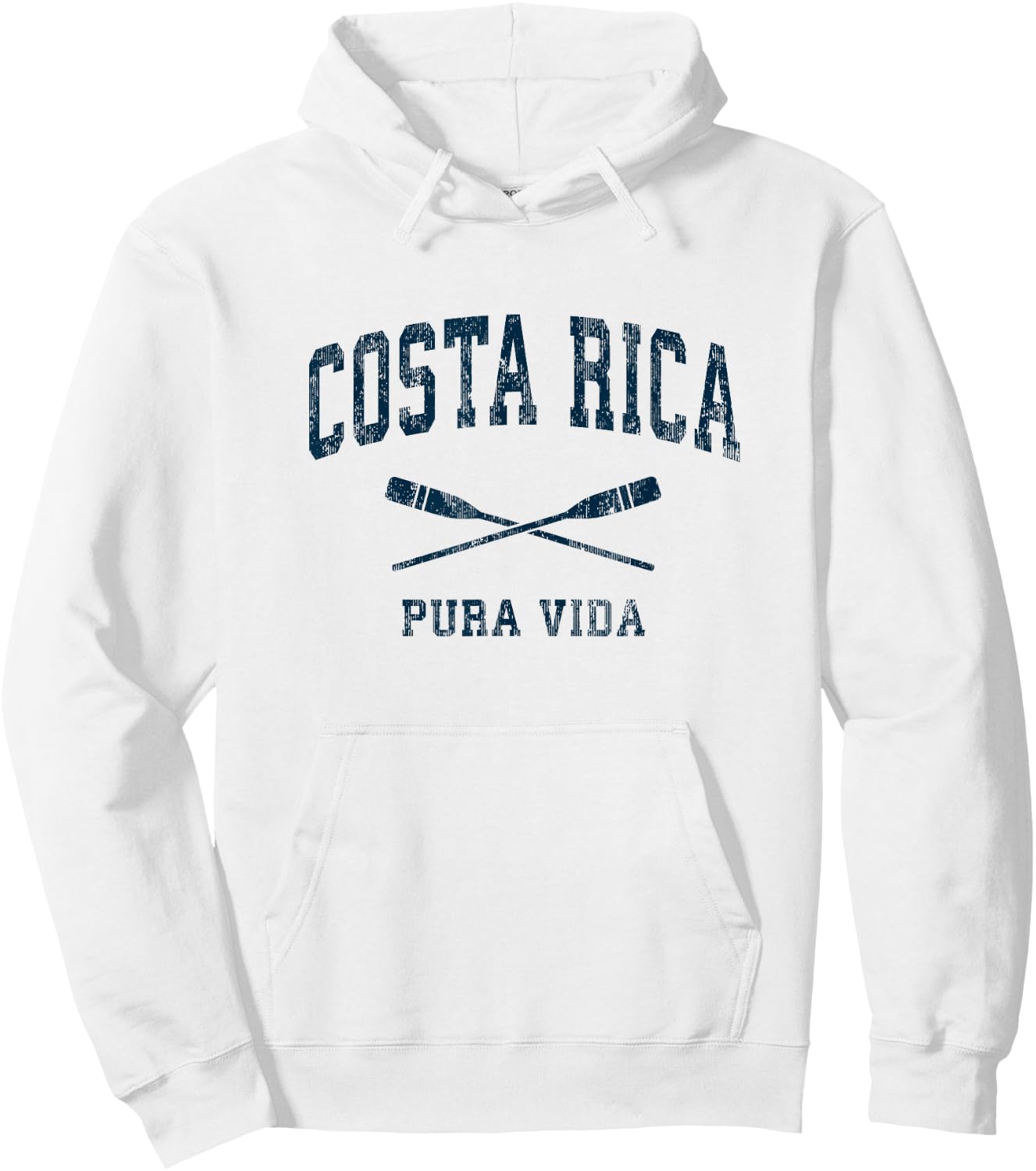 Costa Rica Costa Rica Vintage Nautical Paddles Sports Oars Hoodie - Hoodie | White