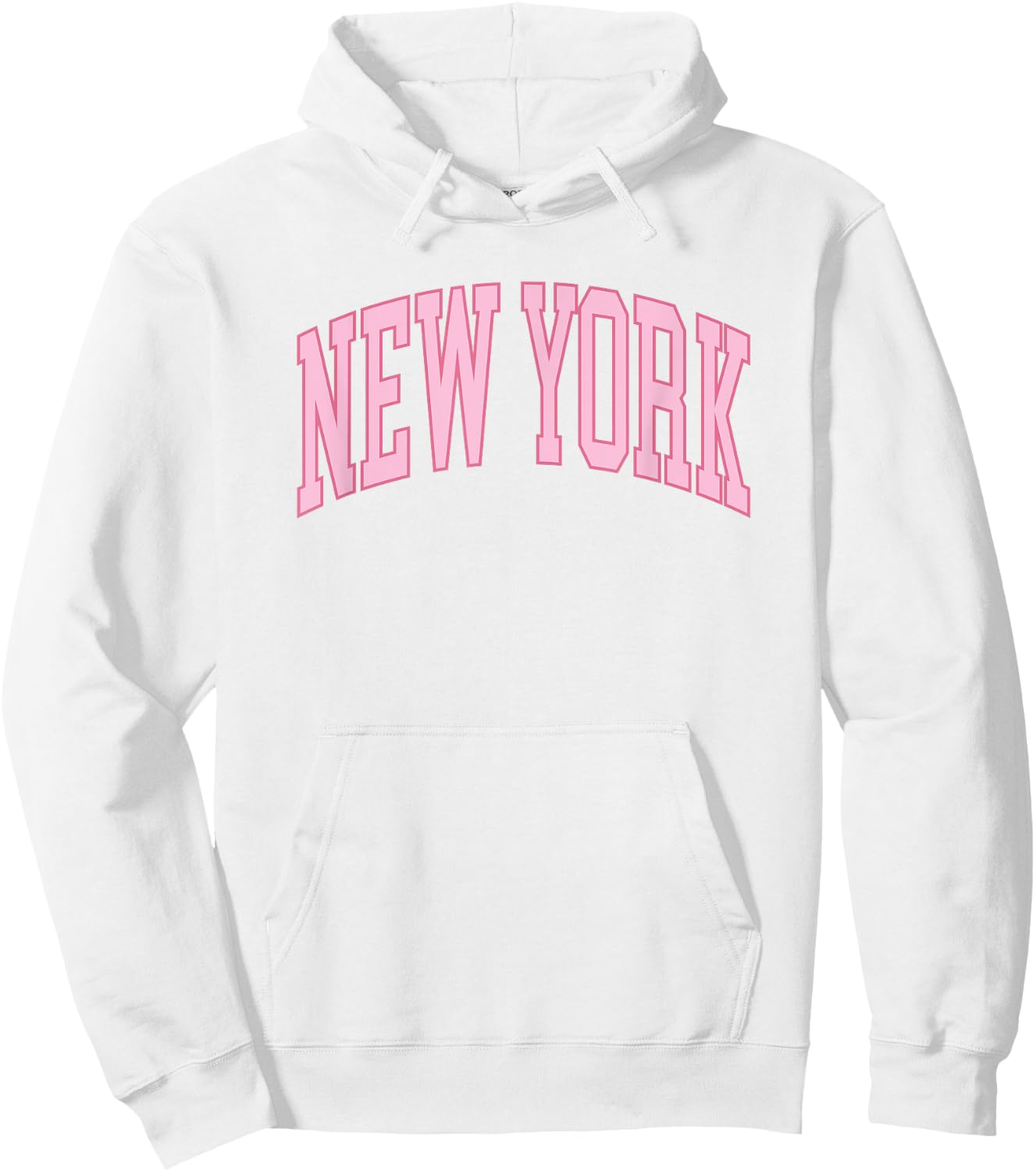 Retro New York souvenir pink preppy throwback classic Hoodie - Hoodie | White