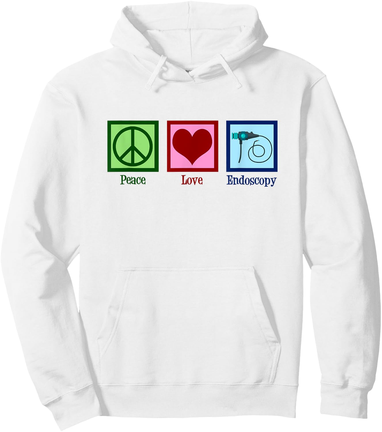 Peace Love Endoscopy Hoodie - Hoodie | White