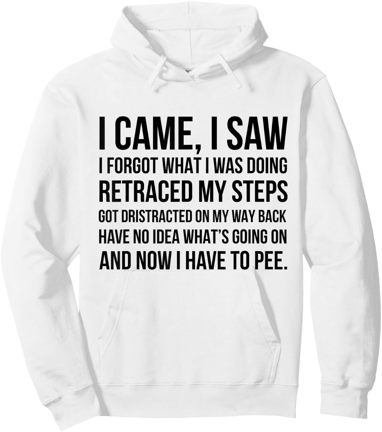 I Came I Saw I Forgot What I Was Doing Retraced My Steps Got Hoodie - Hoodie | White