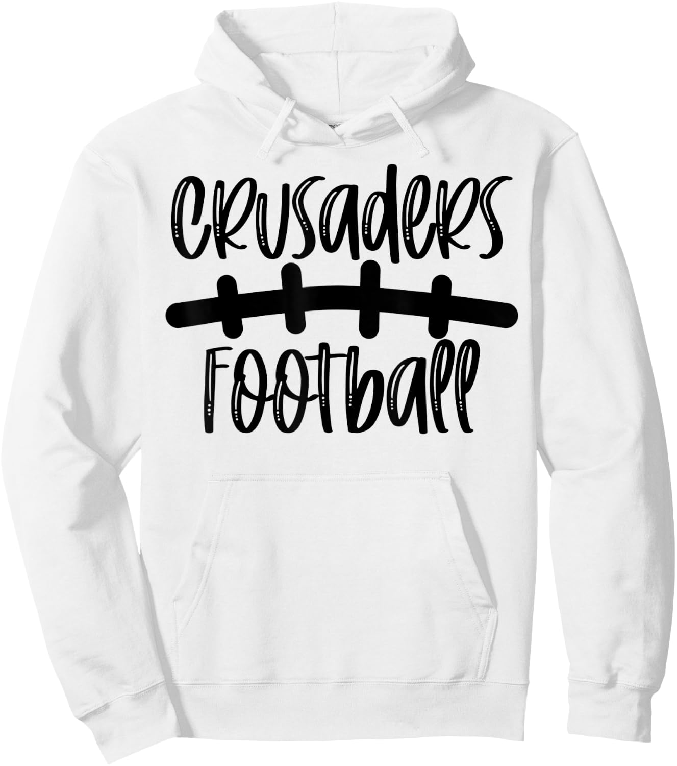 Crusaders Football School Spirit Team Mascot Game Night Hoodie - Hoodie | White