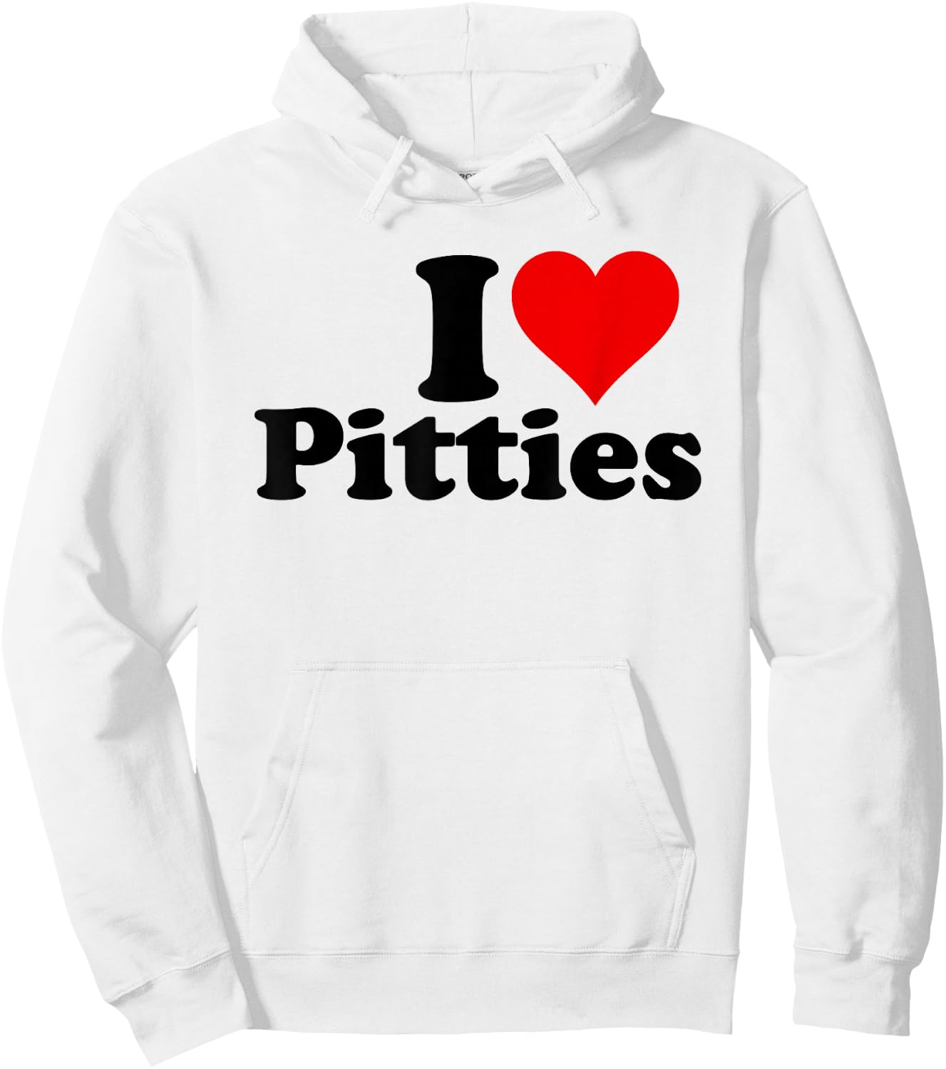 I Love Heart Pitties Pitbulls Dog Hoodie - Hoodie | White