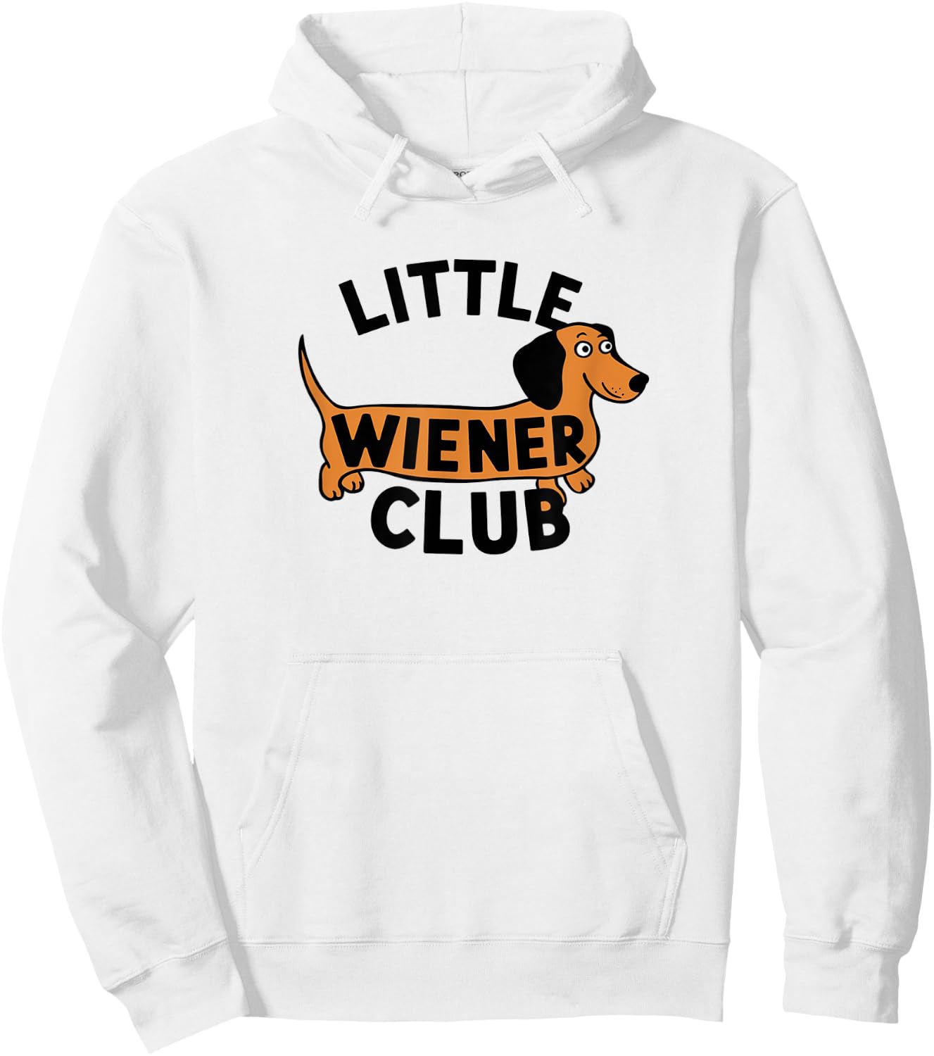 Little Wiener Club dachshund Dog lover bags and Decor Men Women Hoodie - Hoodie | White