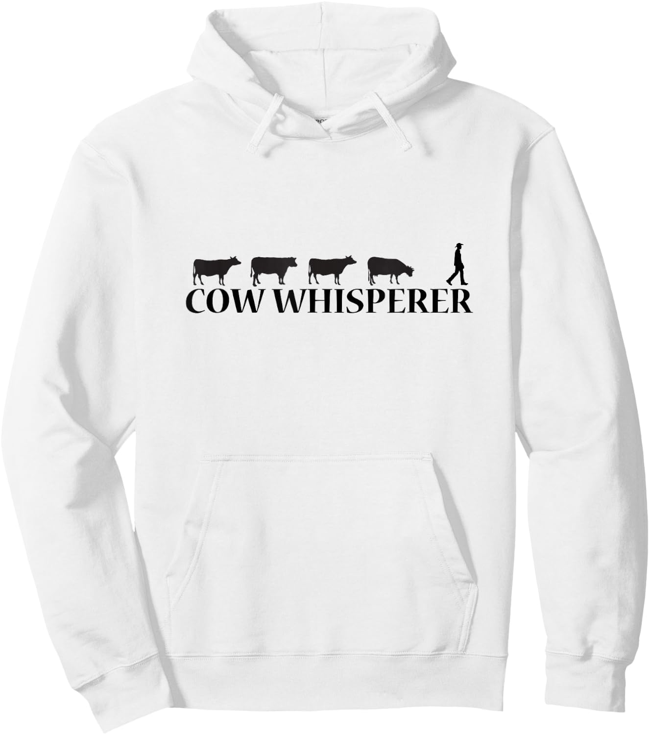 Cow whisperer farmer Hoodie - Hoodie | White