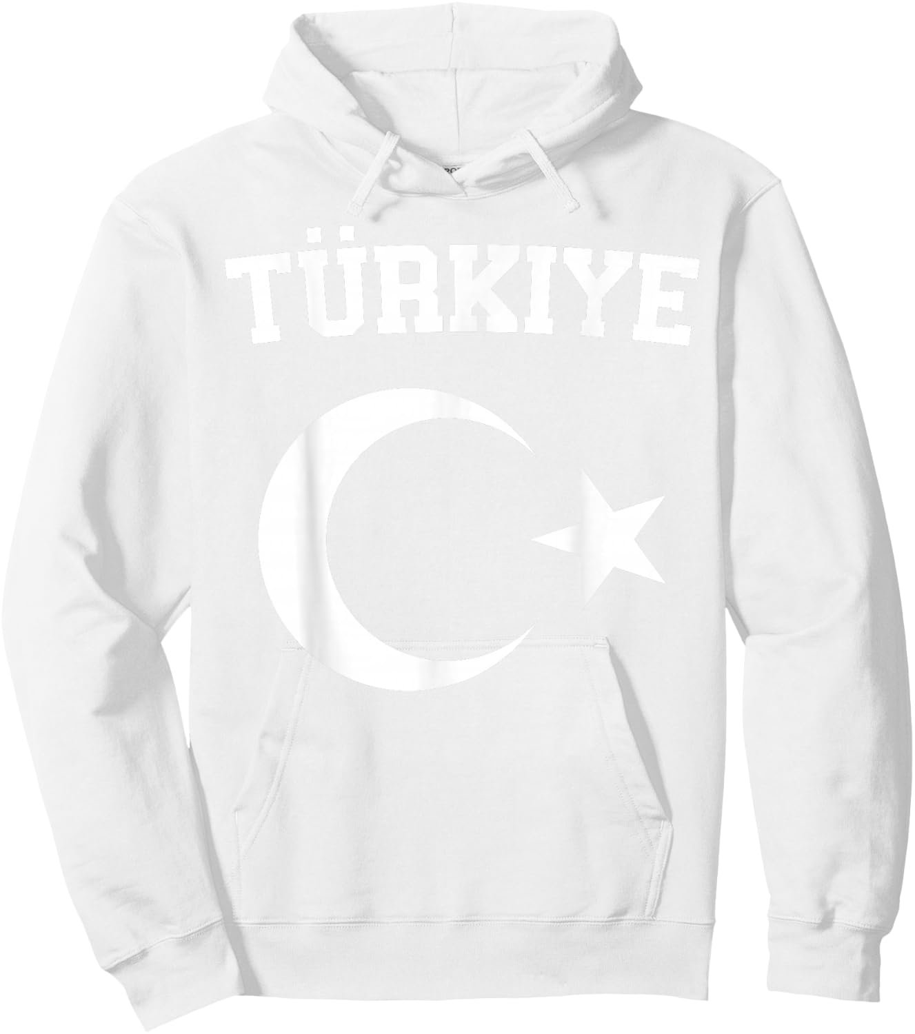 Turkish Flag Türkiye Bayragi Crescent Moon And Star Turkey Hoodie - Hoodie | White