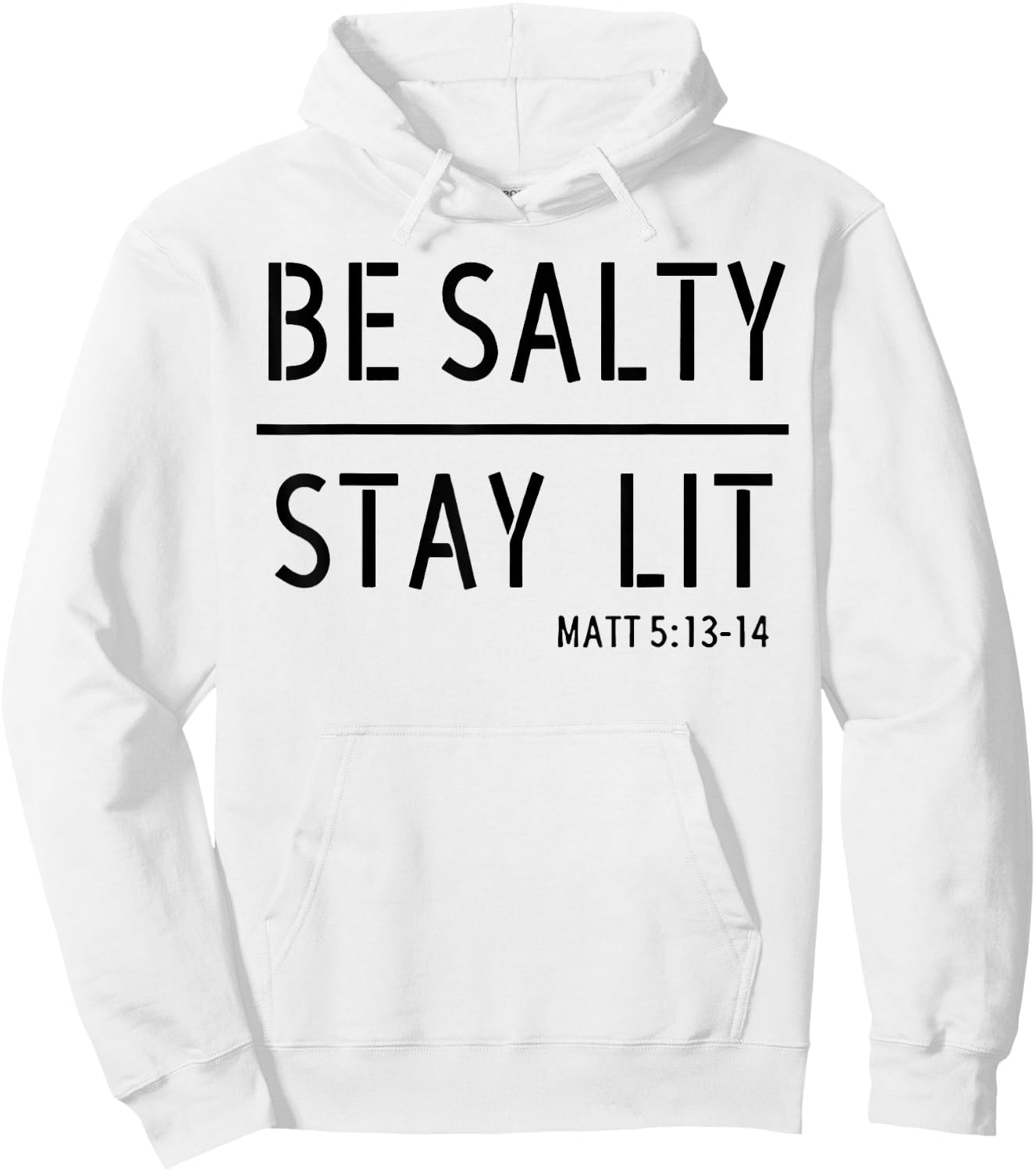 Be Salty Stay Lit Hoodie - Hoodie | White
