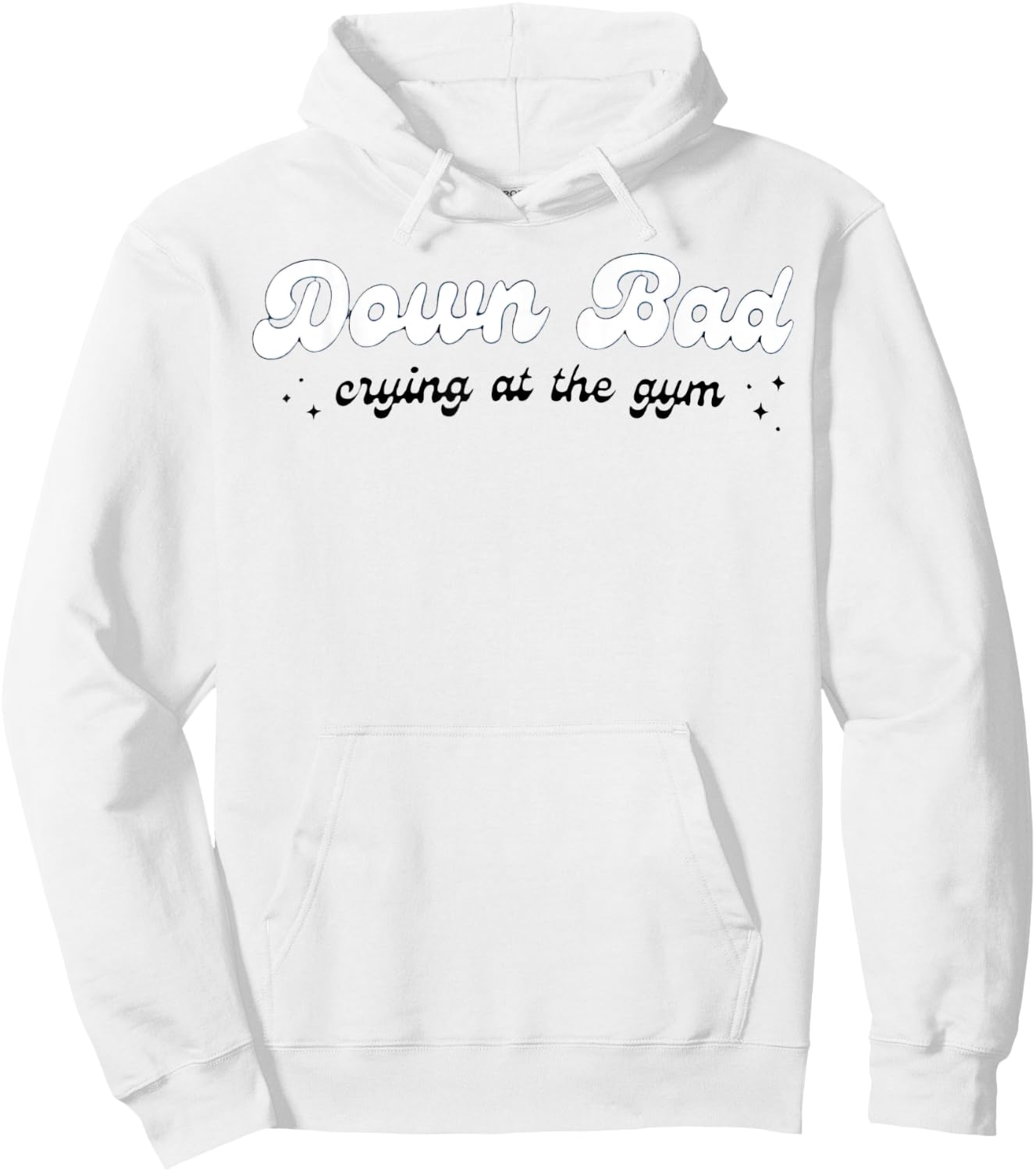Down Bad Crying At The Gym Hoodie - Hoodie | White