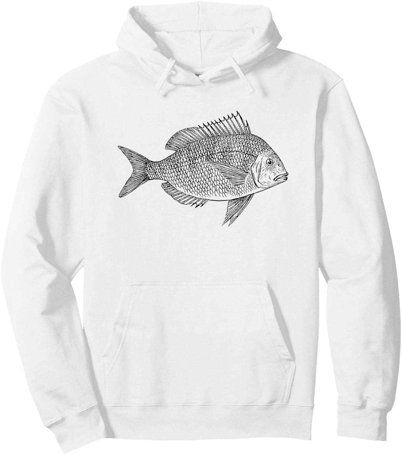 Fisherman Gift Scup Fish Hoodie - Hoodie | White