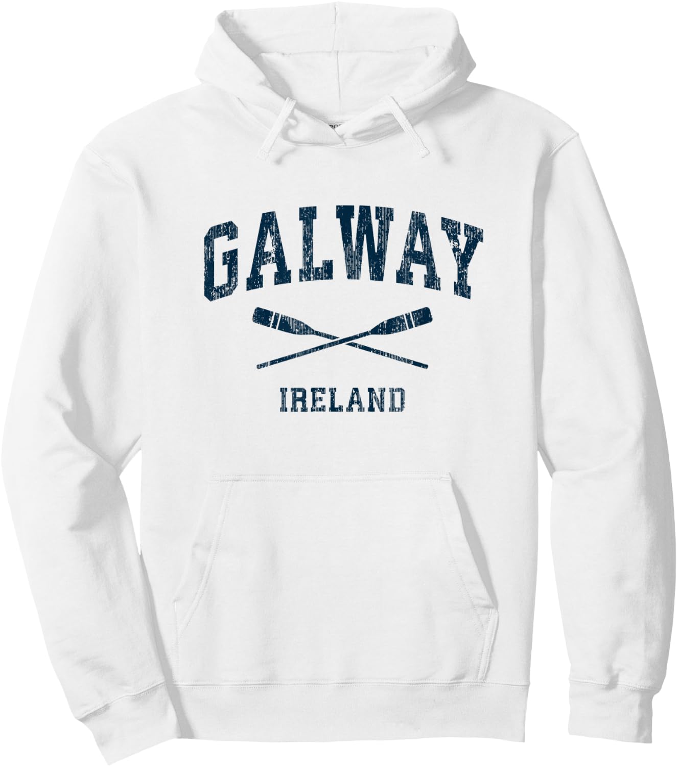 Galway Ireland Vintage Nautical Paddles Sports Oars Hoodie - Hoodie | White