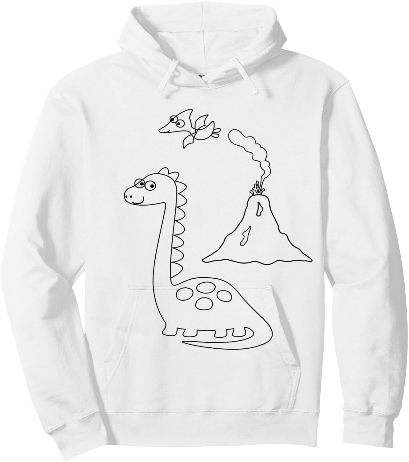 Creative Dino Dinosaurs - Paint & Paint Yourself Hoodie - Hoodie | White