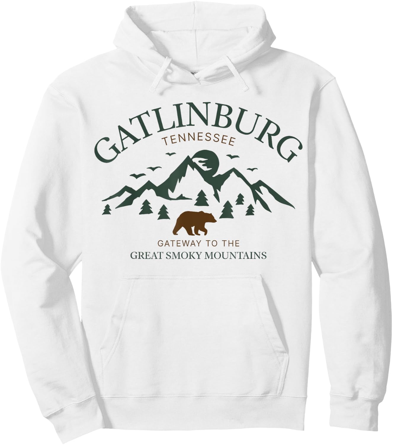 Gatlinburg Smoky Mountains Tennessee Hoodie - Hoodie | White