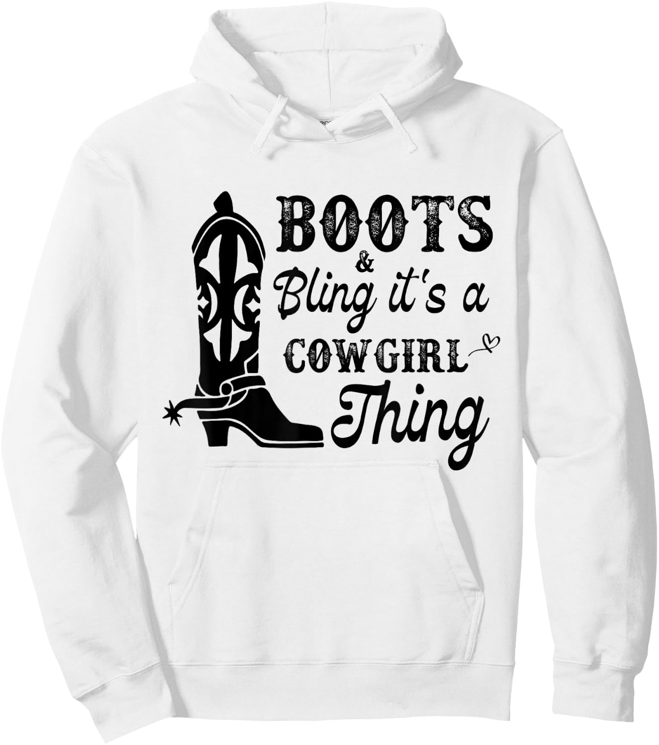 Cowgirl & Boots Bling Its A Cowgirl Thing Horseback Riding Hoodie - Hoodie | White