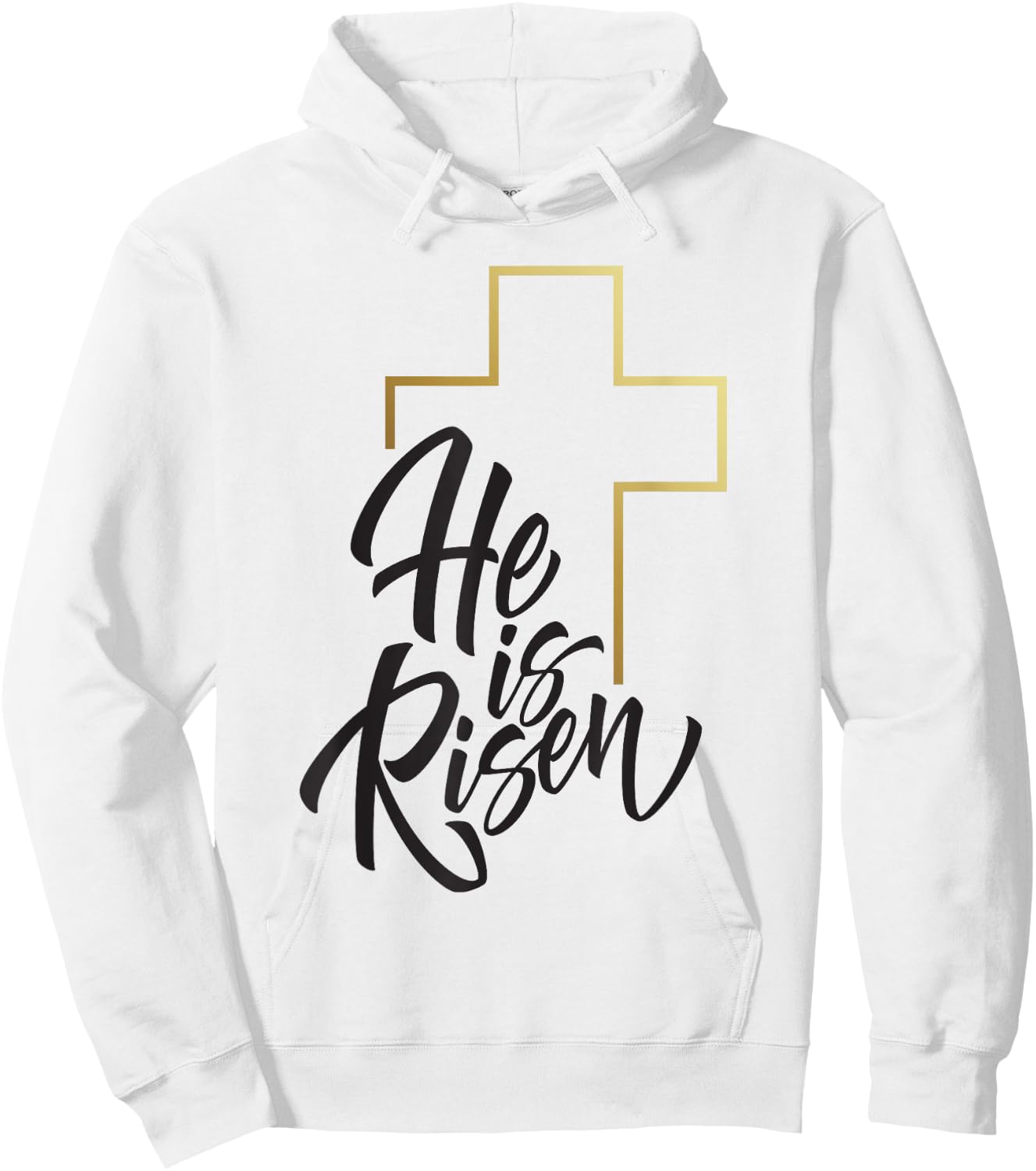 Happy Easter Shirt He Is Risen Jesus Cross Scripture Matthew Hoodie - Hoodie | White