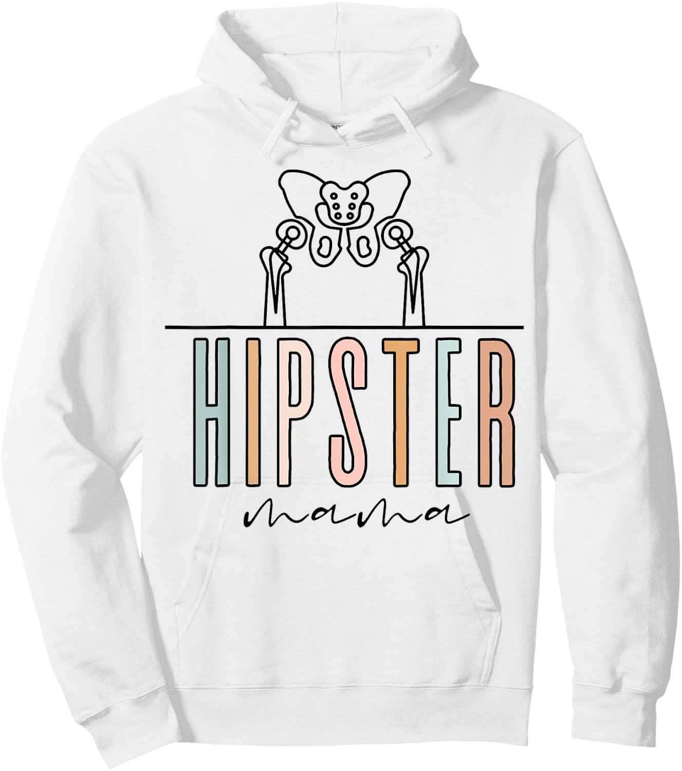 Hip Replacement Hippie Mama Hip Surgery Bionic Recovery Hoodie - Hoodie | White