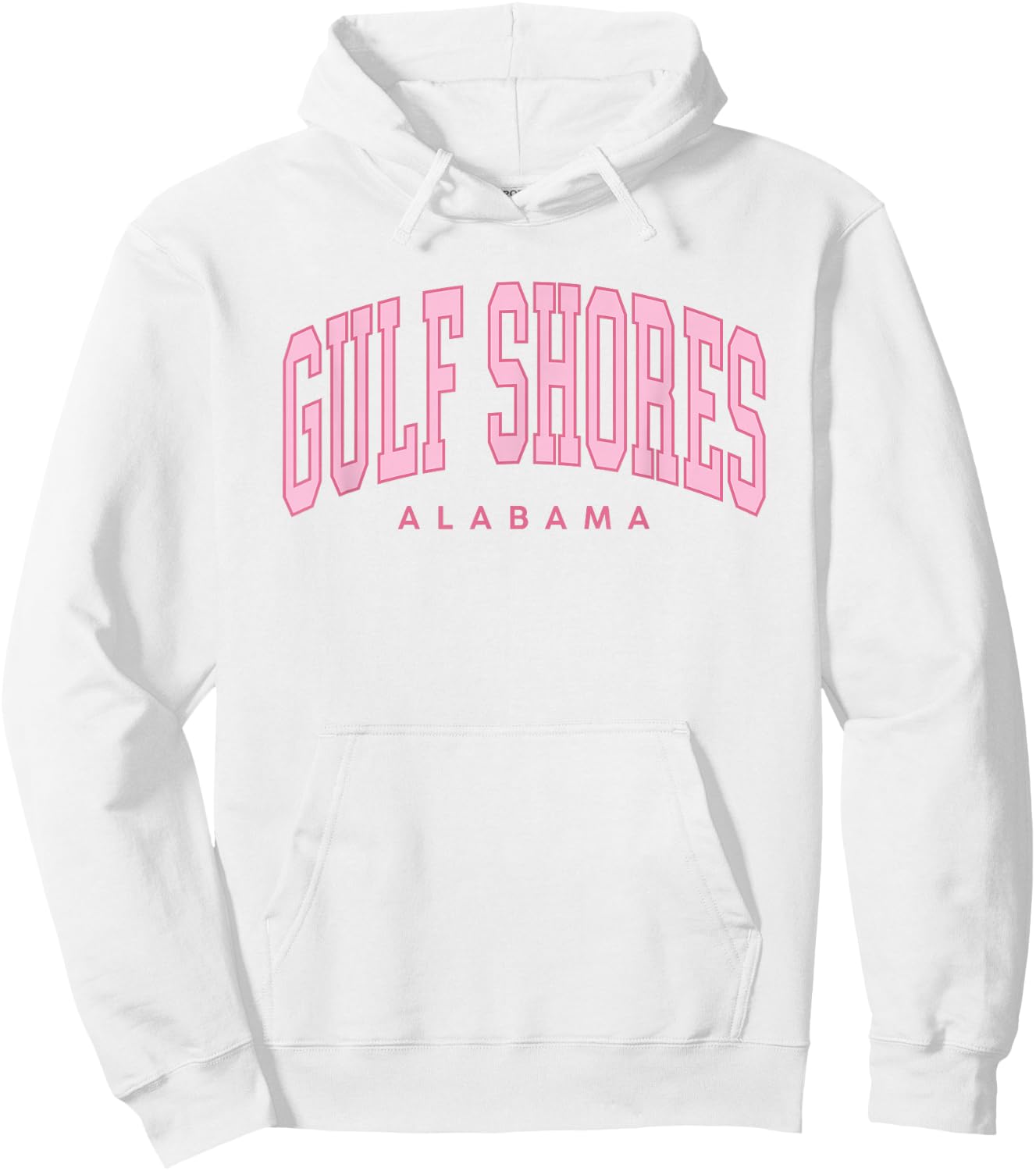 Gulf Shores Alabama Preppy Retro Throwback Pink Girls Hoodie - Hoodie | White
