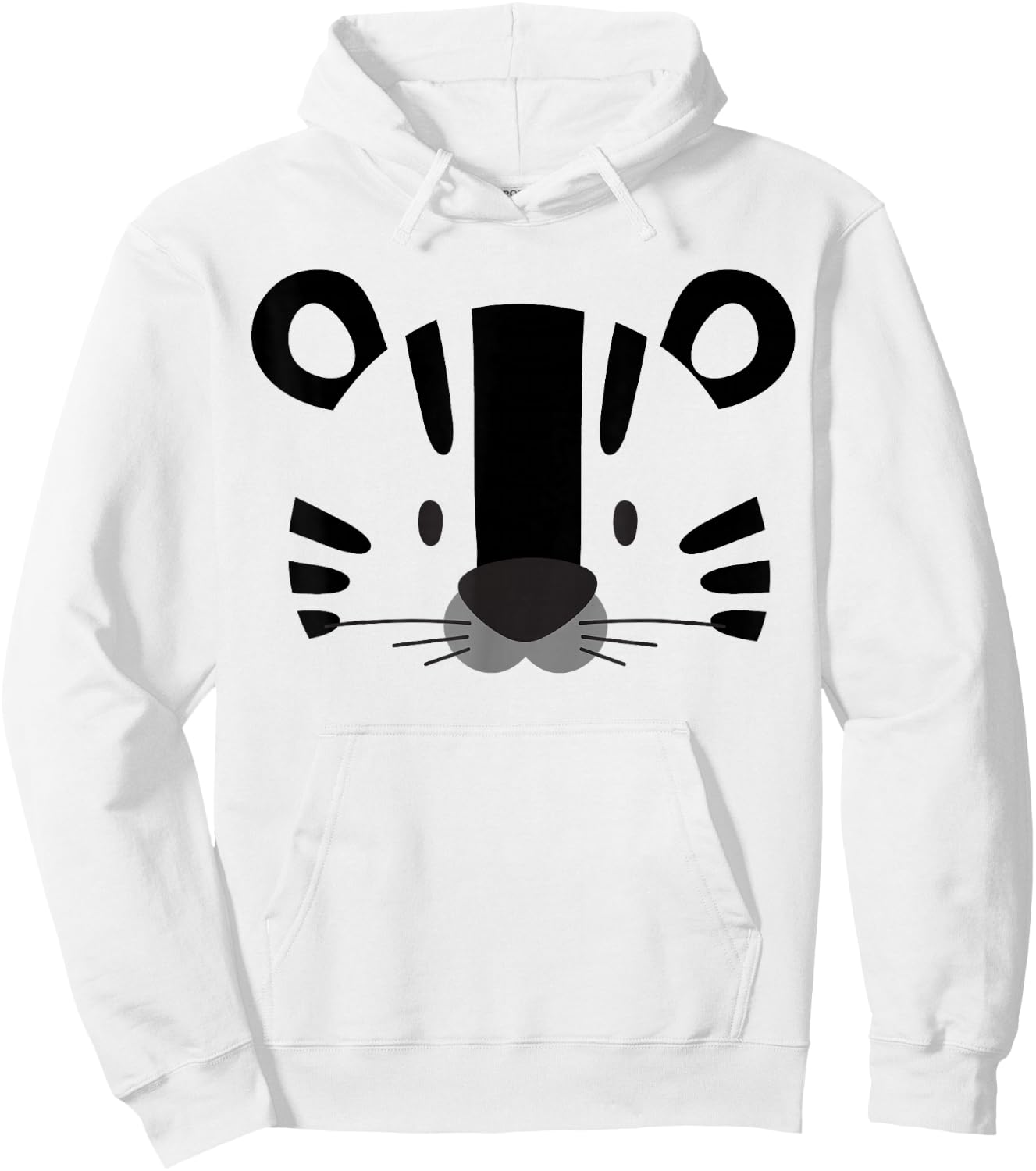Cute Childrens Tiger Stuff Products Kids Cartoon Tiger Face Hoodie - Hoodie | White
