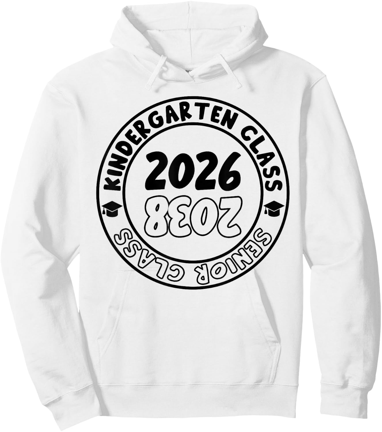Kindergarten Graduation Class Of 2026 Senior Class of 2038 Hoodie - Hoodie | White