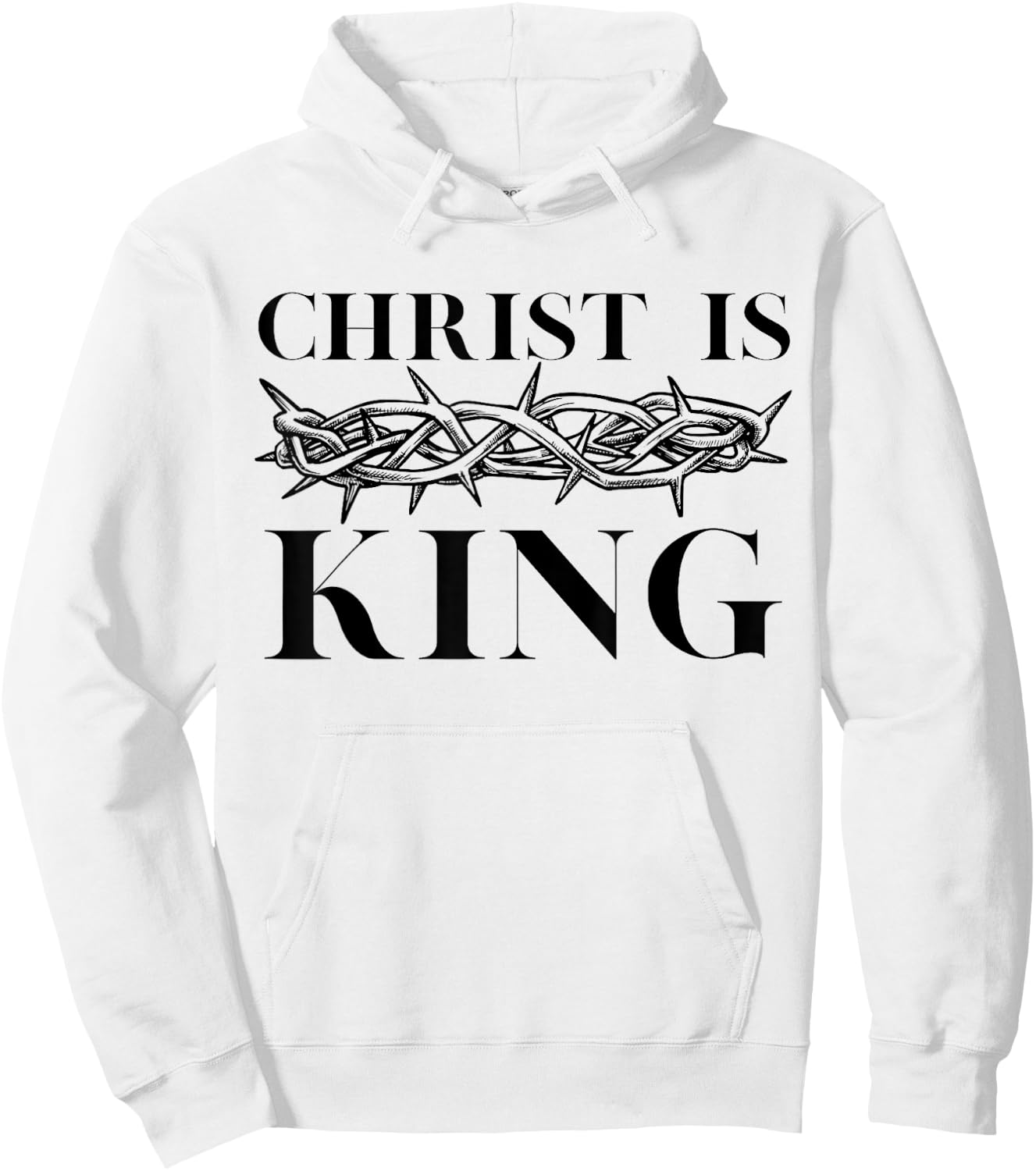Unique Design Christ Is King Christian Crown of Thorns Hoodie - Hoodie | White