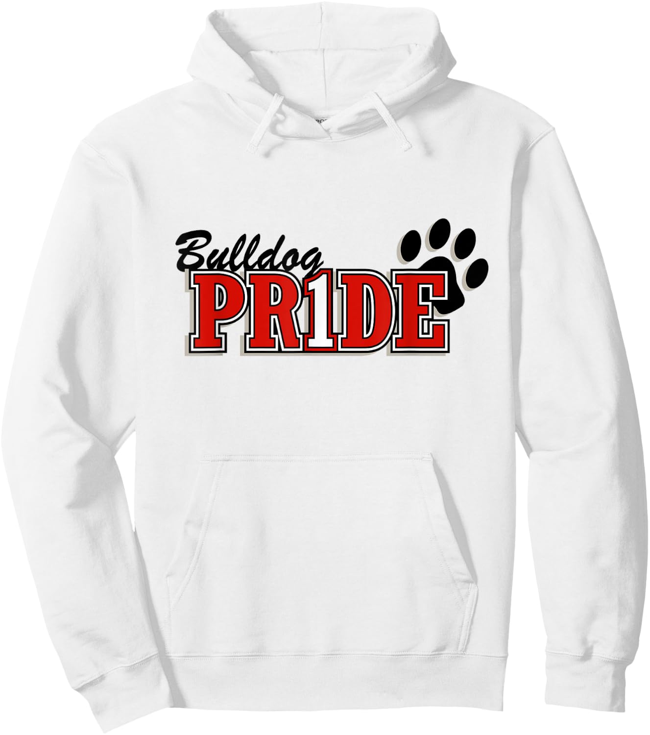 "Bulldog Football" for Sports Fans Hoodie - Hoodie | White