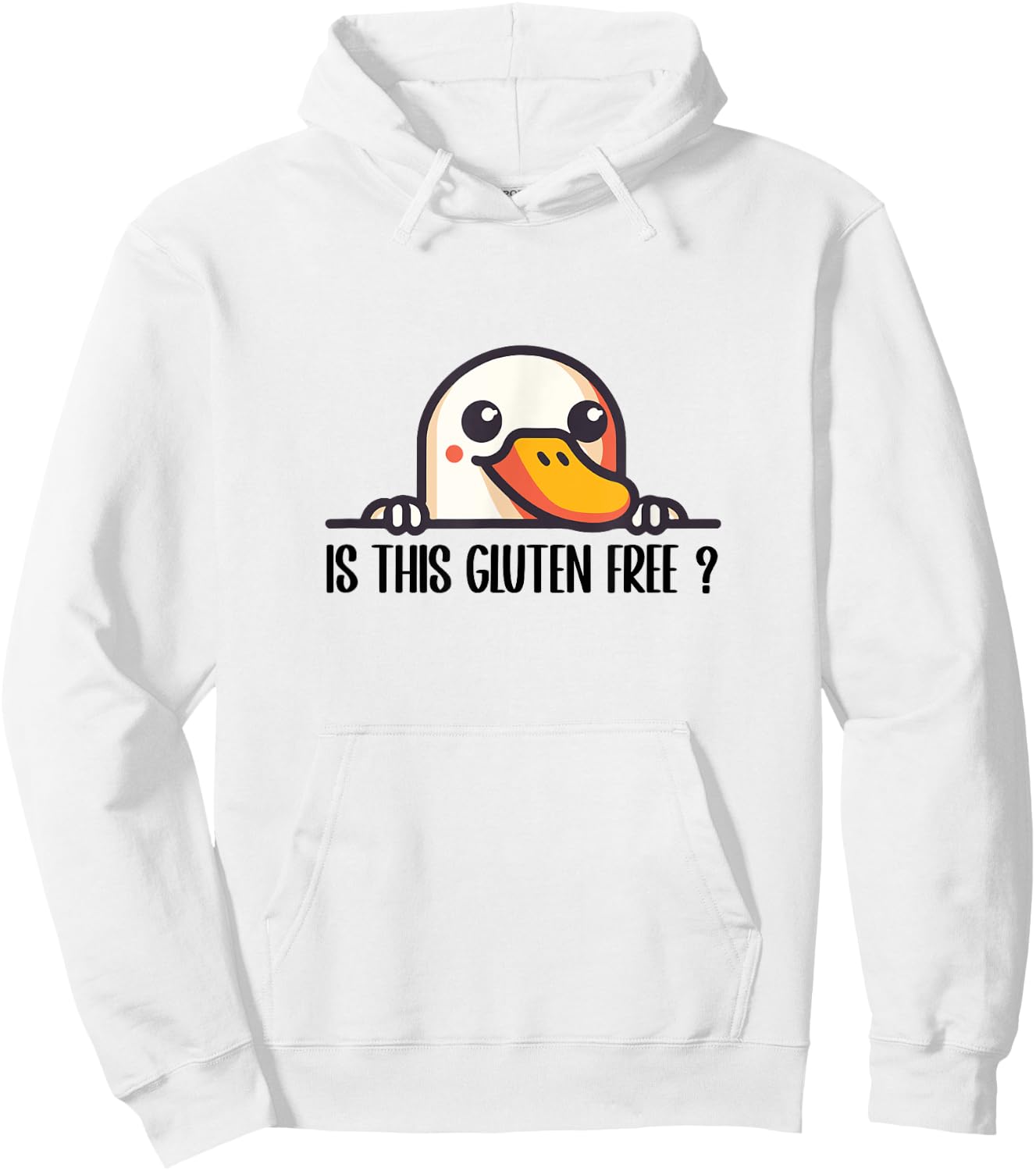 Is This Gluten Free Funny Duck Goose Hoodie - Hoodie | White