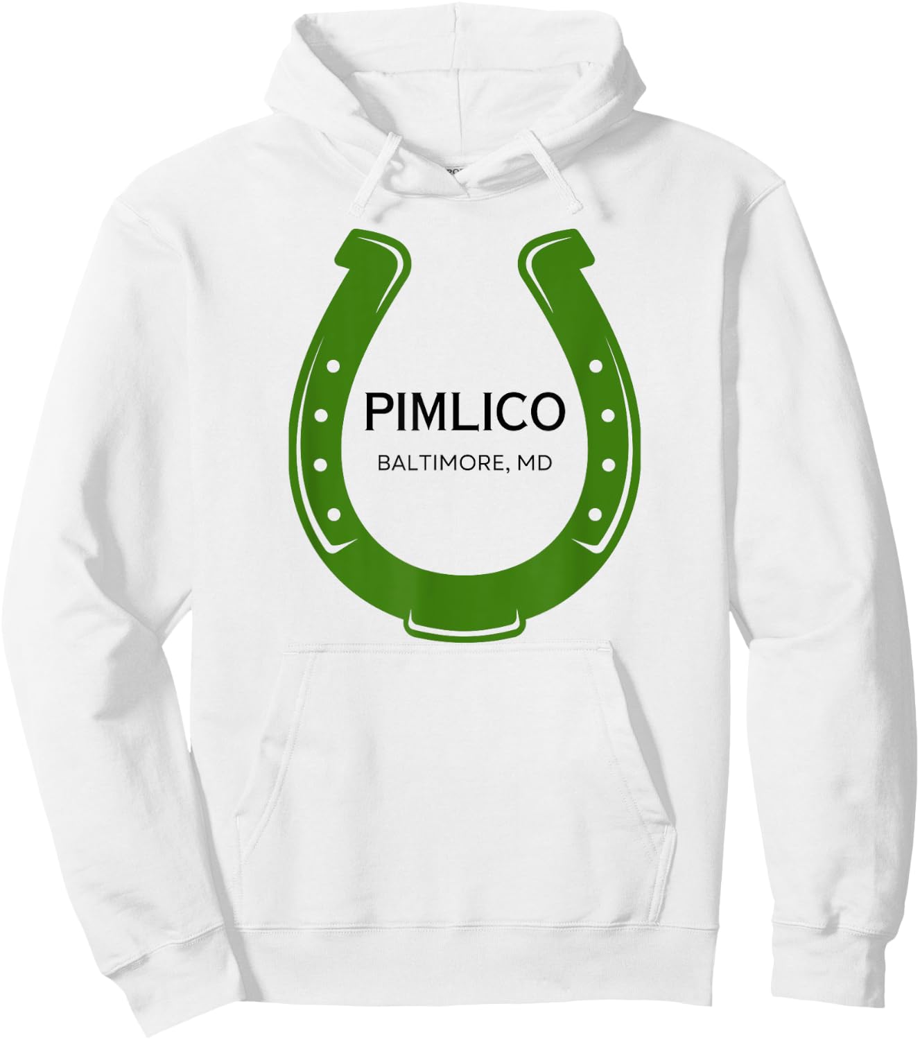 Pimlico Racing Horse Race Racetrack Horse Race Course MD Hoodie - Hoodie | White