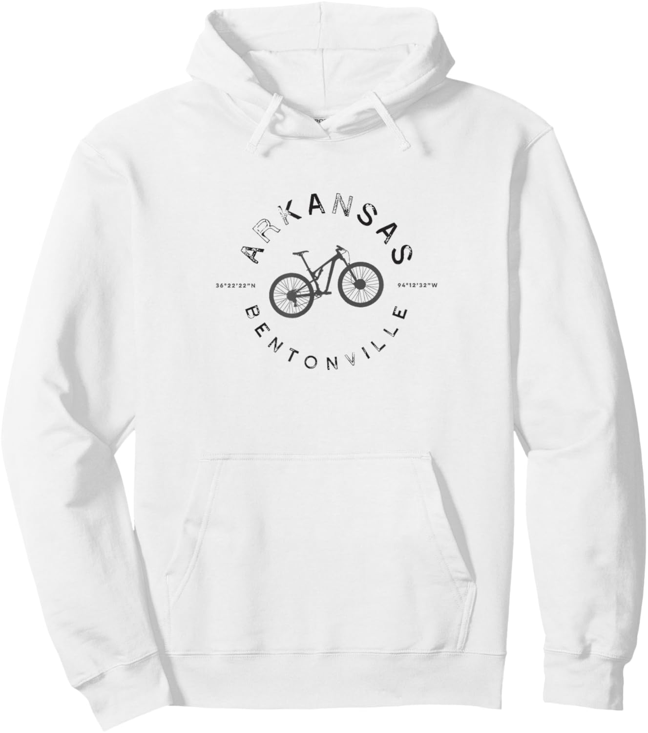 Bentonville Arkansas Mountain Biking T Hoodie - Hoodie | White