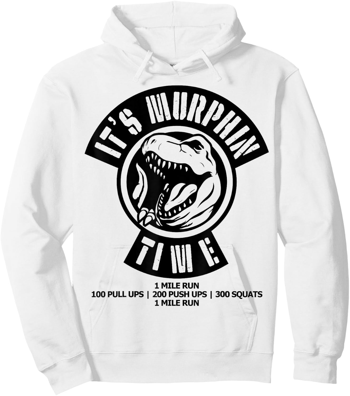 Murph Memorial Day Workout WOD Retro It's Murphin Time Funny Hoodie - Hoodie | White