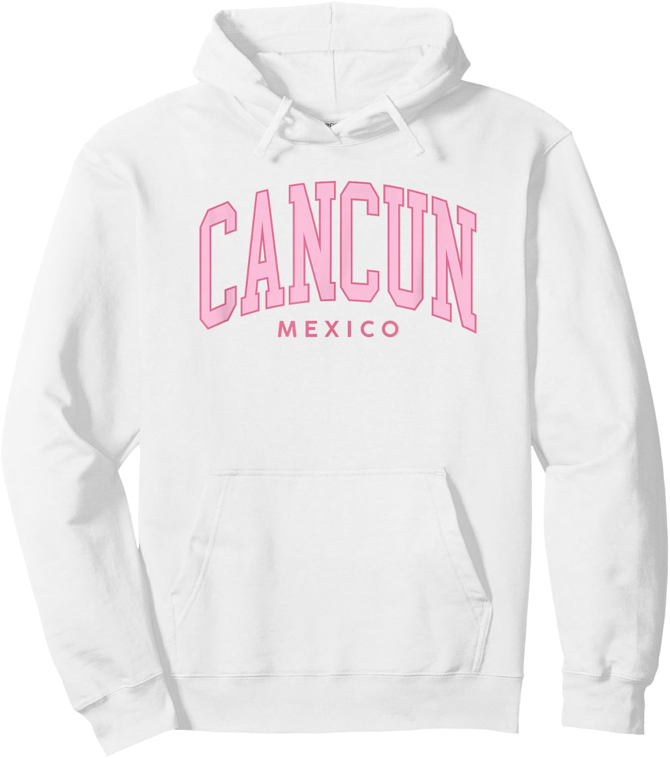 Cancun Mexico Cruise Retro Pink Preppy Throwback Hoodie - Hoodie | White
