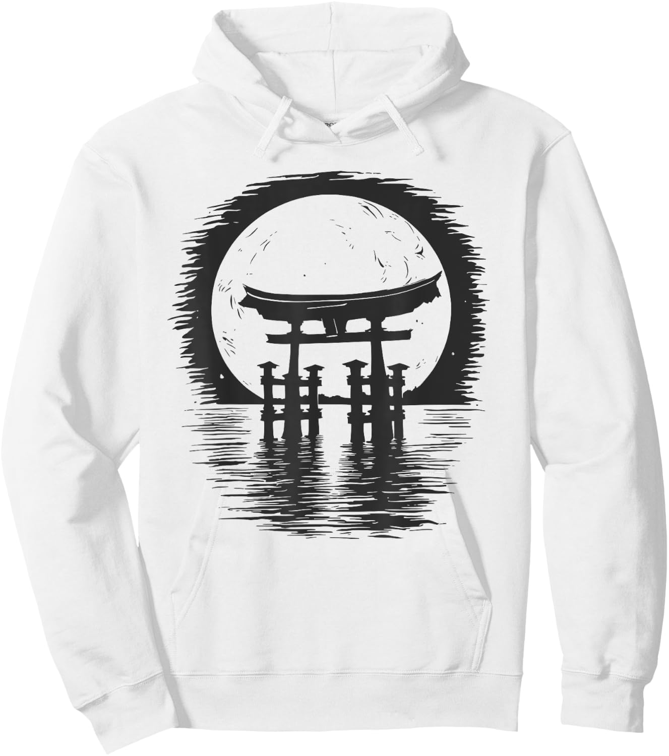 Japanese Torii Gate Art | Traditional Aesthetic Japan Hoodie - Hoodie | White