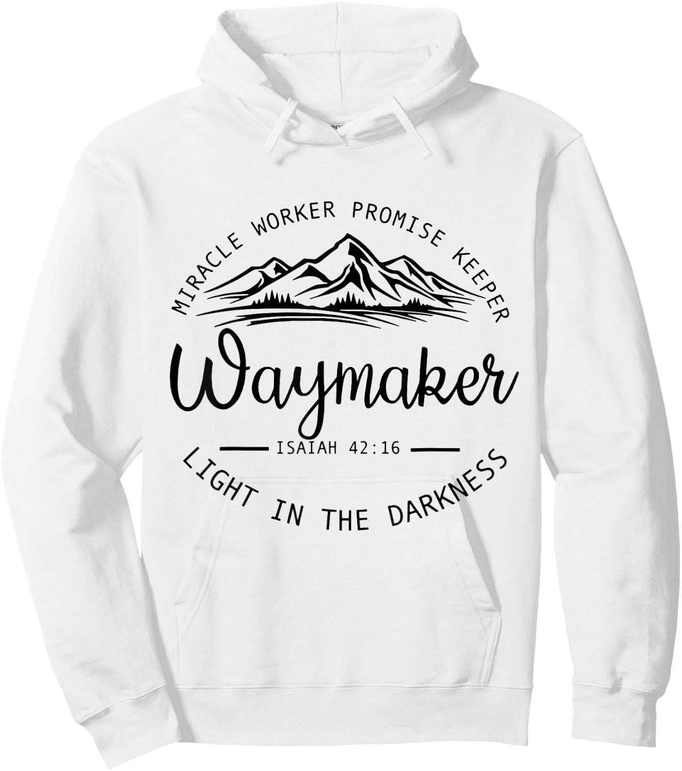 Vintage Waymaker Promise Keeper Miracle Worker Christian Hoodie - Hoodie | White
