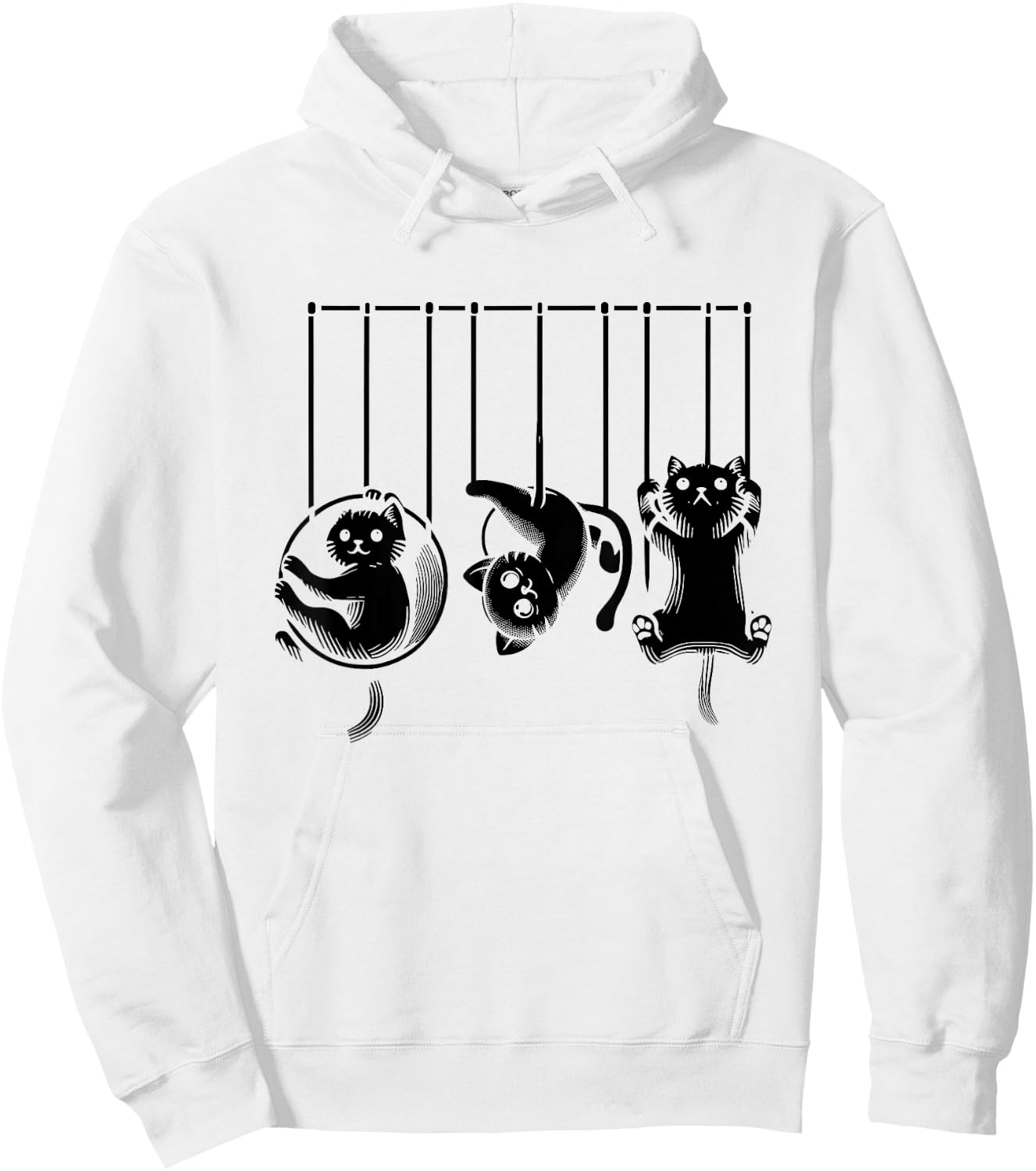 Circus Aerialist Cat Aerial Silk Yoga Gymnast Gymnastics Men Women Hoodie - Hoodie | White
