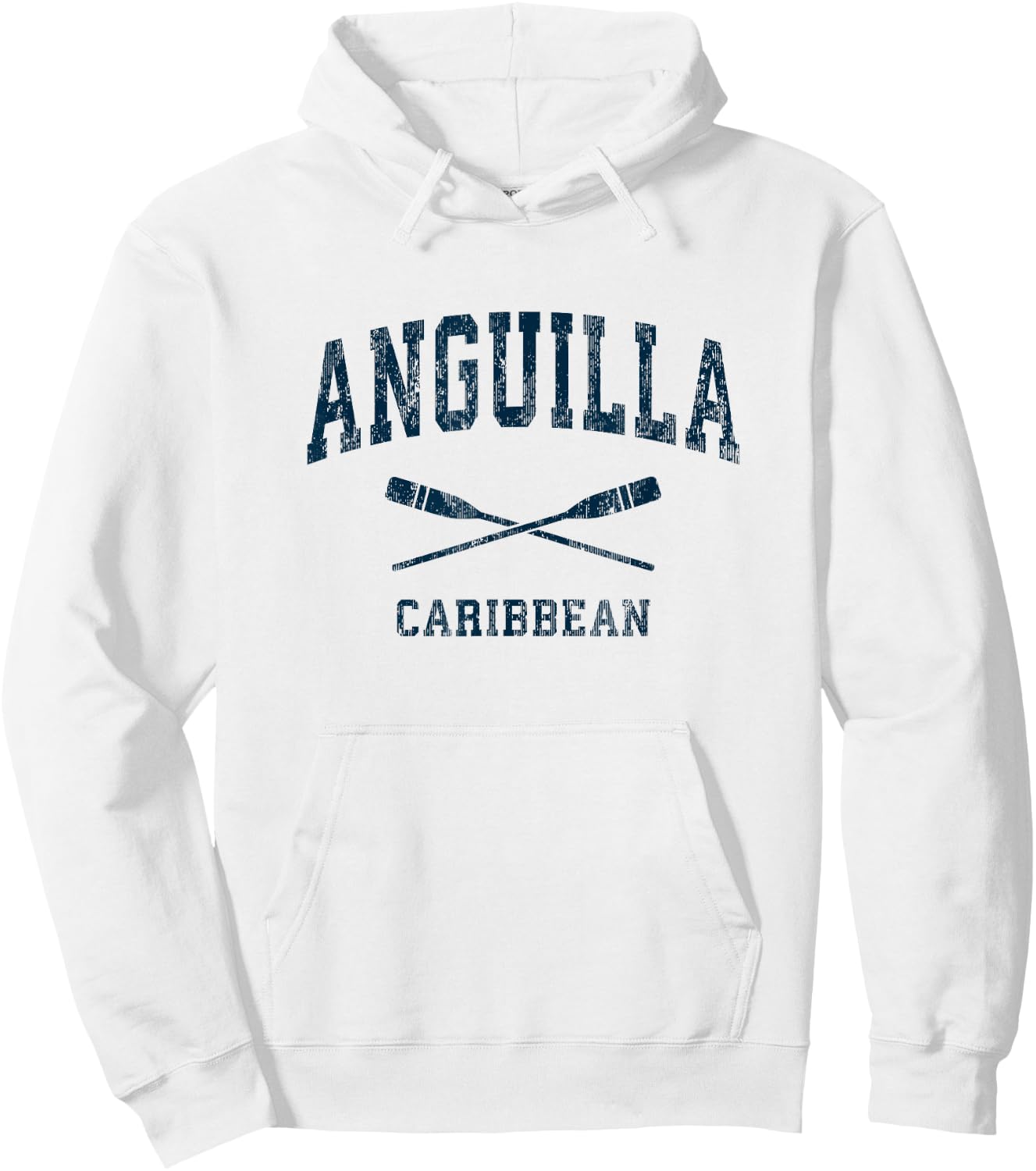 Anguilla Vintage Nautical Paddles Sports Oars Hoodie - Hoodie | White