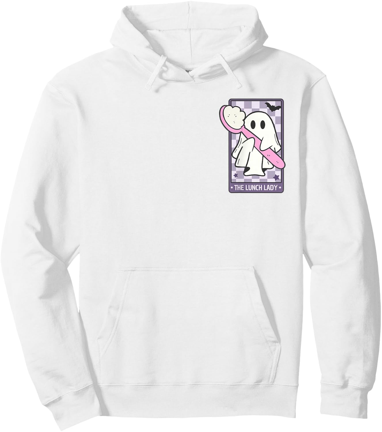 The Lunch Lady Tarot Card Spooky Ghost Halloween Cafeteria Hoodie - Hoodie | White