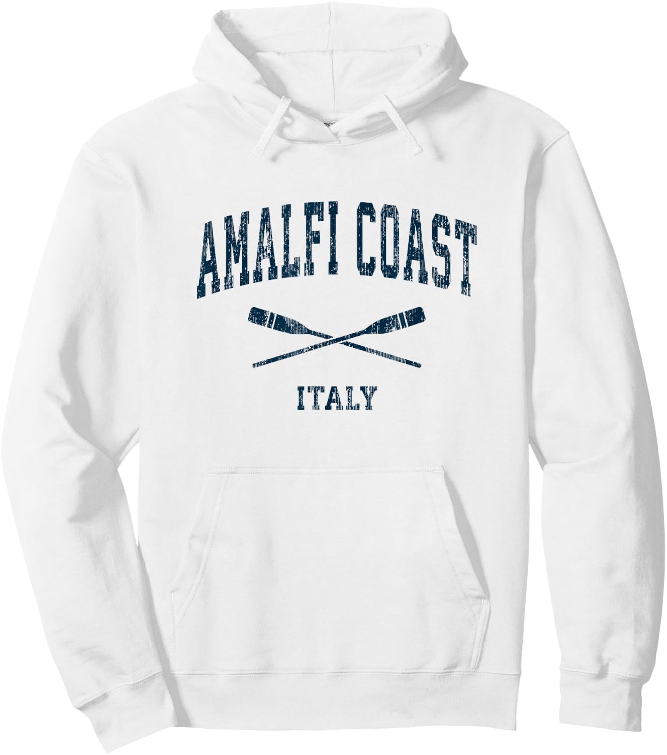 Amalfi Coast Italy Vintage Nautical Paddles Sports Oars Hoodie - Hoodie | White