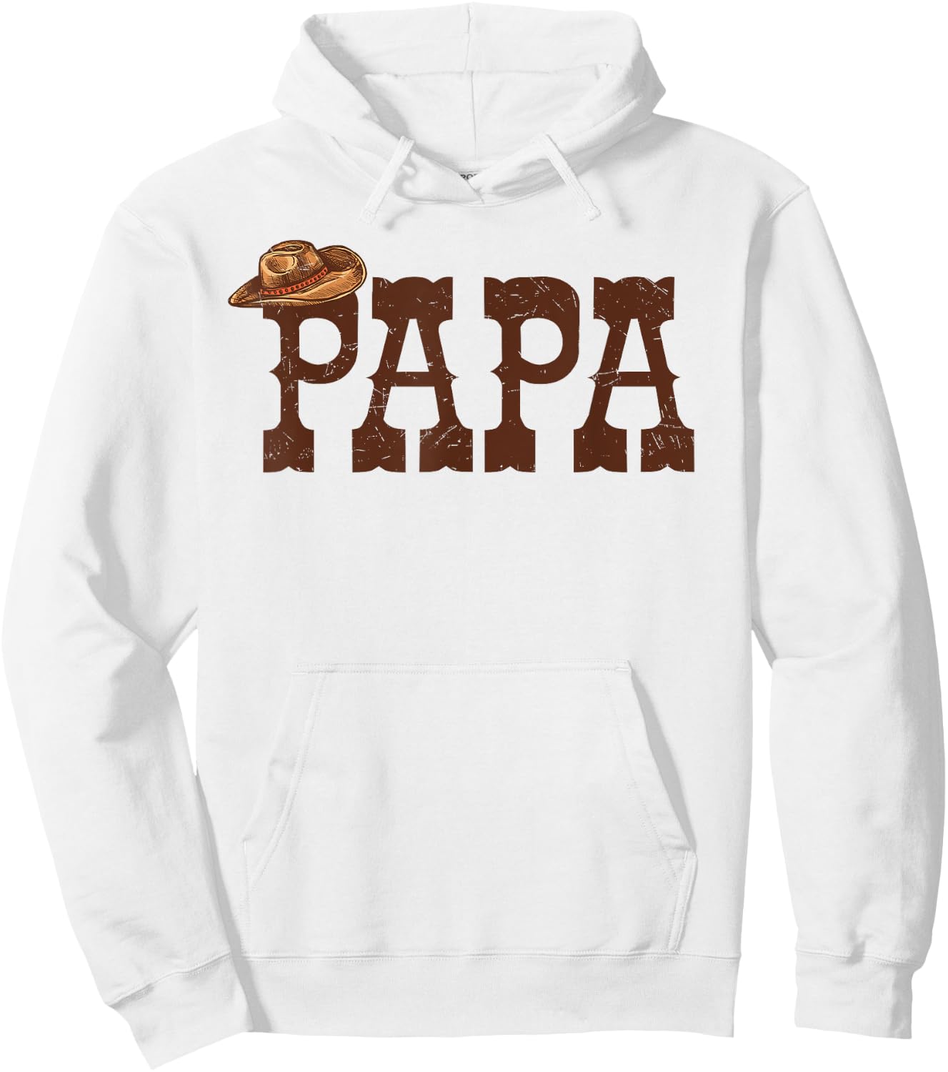 Papa Dad Western Family Matching Birthday Cowboy Cowgirl Hoodie - Hoodie | White