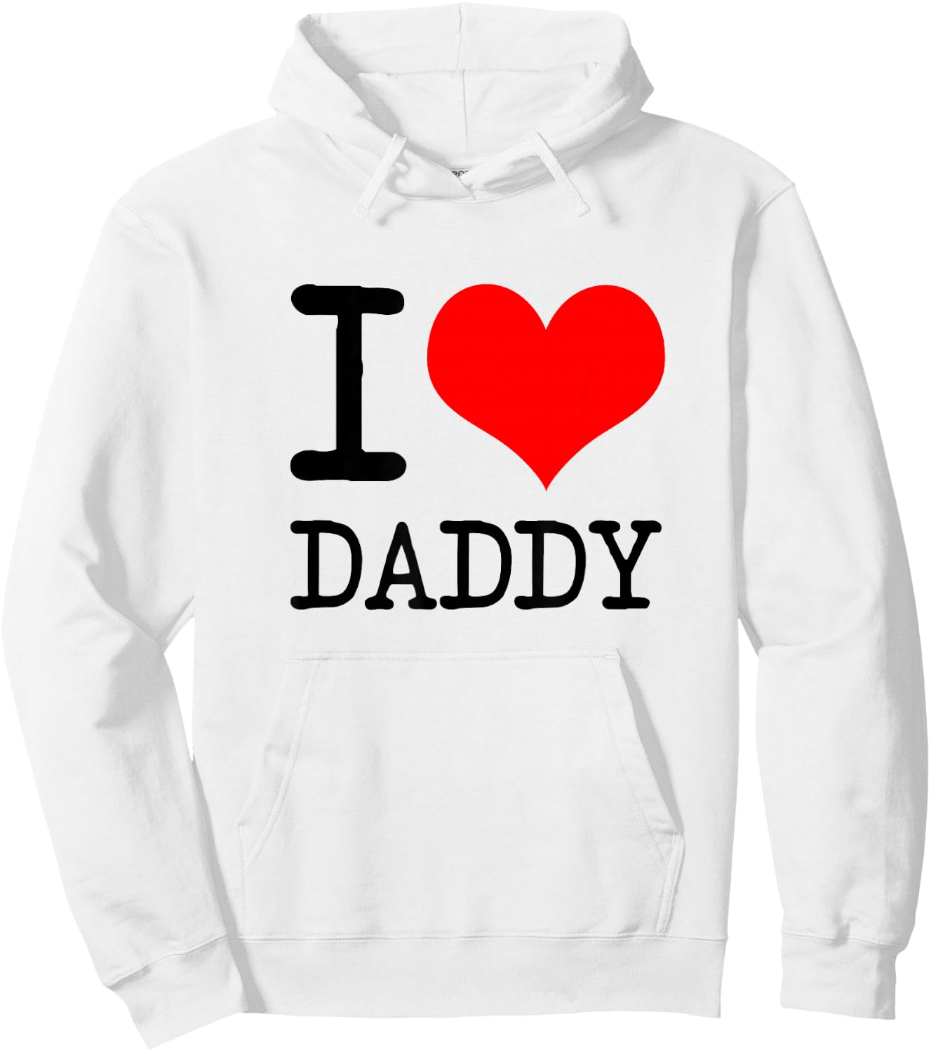 I Love (Heart) T Shirt for Father's Day Hoodie - Hoodie | White