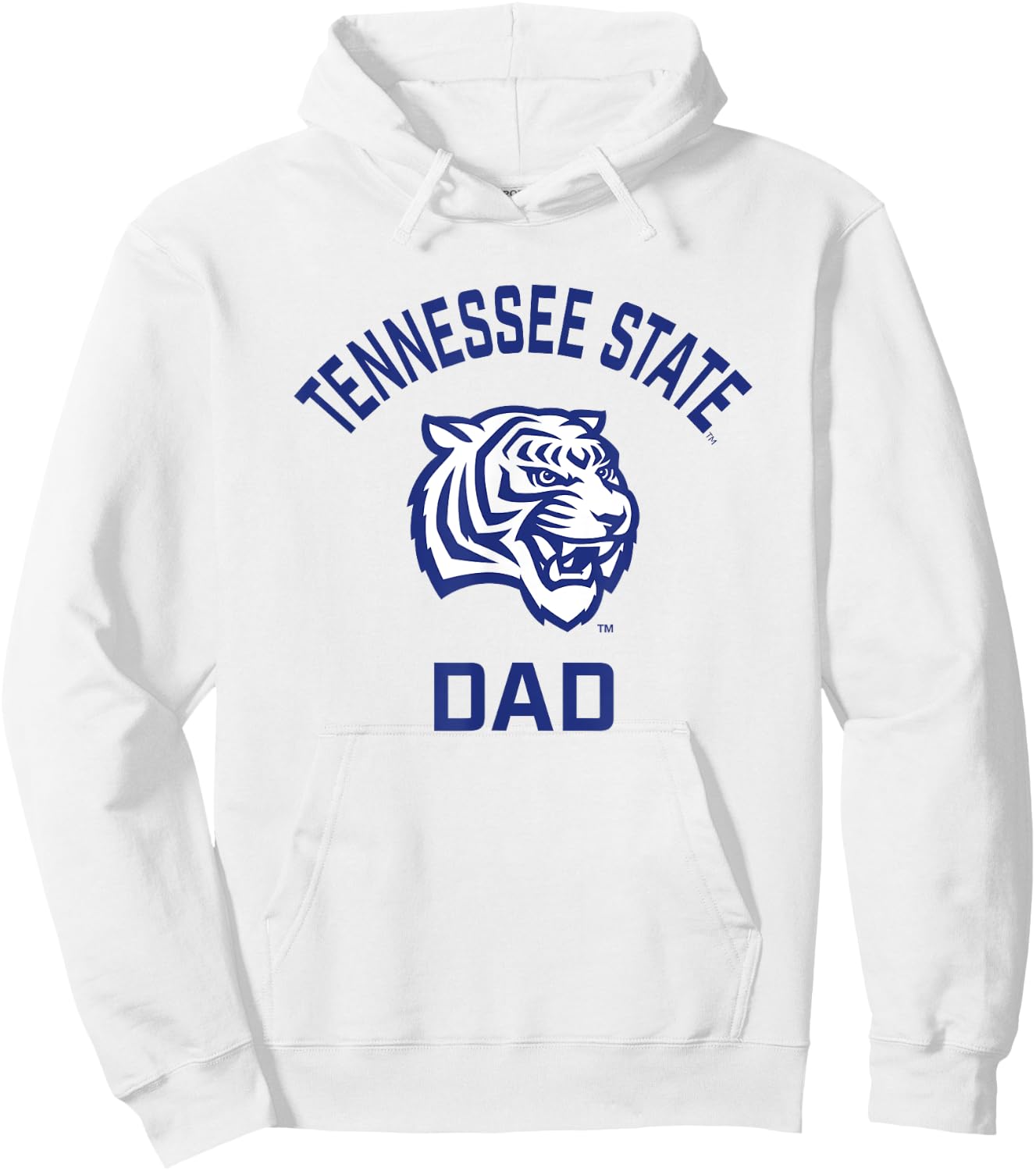 Tennessee State University TSU Tigers Arched Dad Hoodie - Hoodie | White