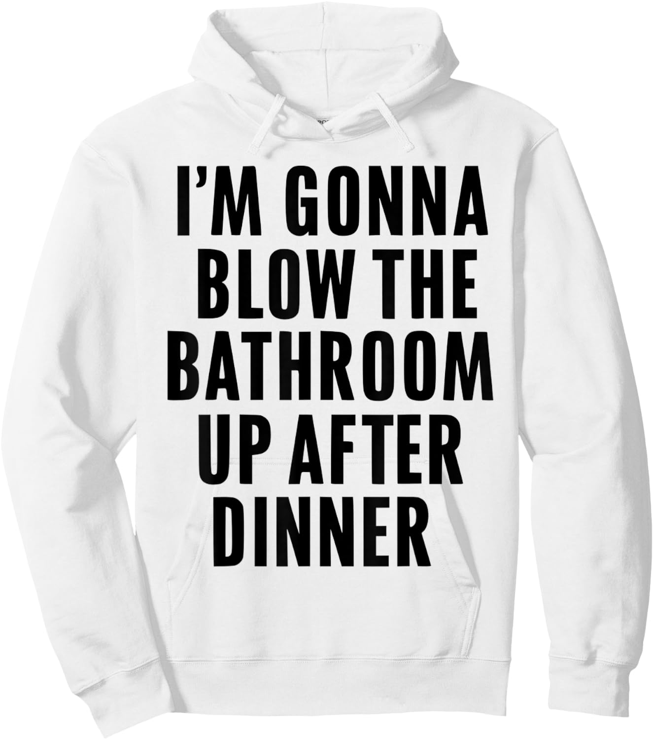 Funny Blow the Bathroom Adult Humor Inappropriate Offensive Hoodie - Hoodie | White