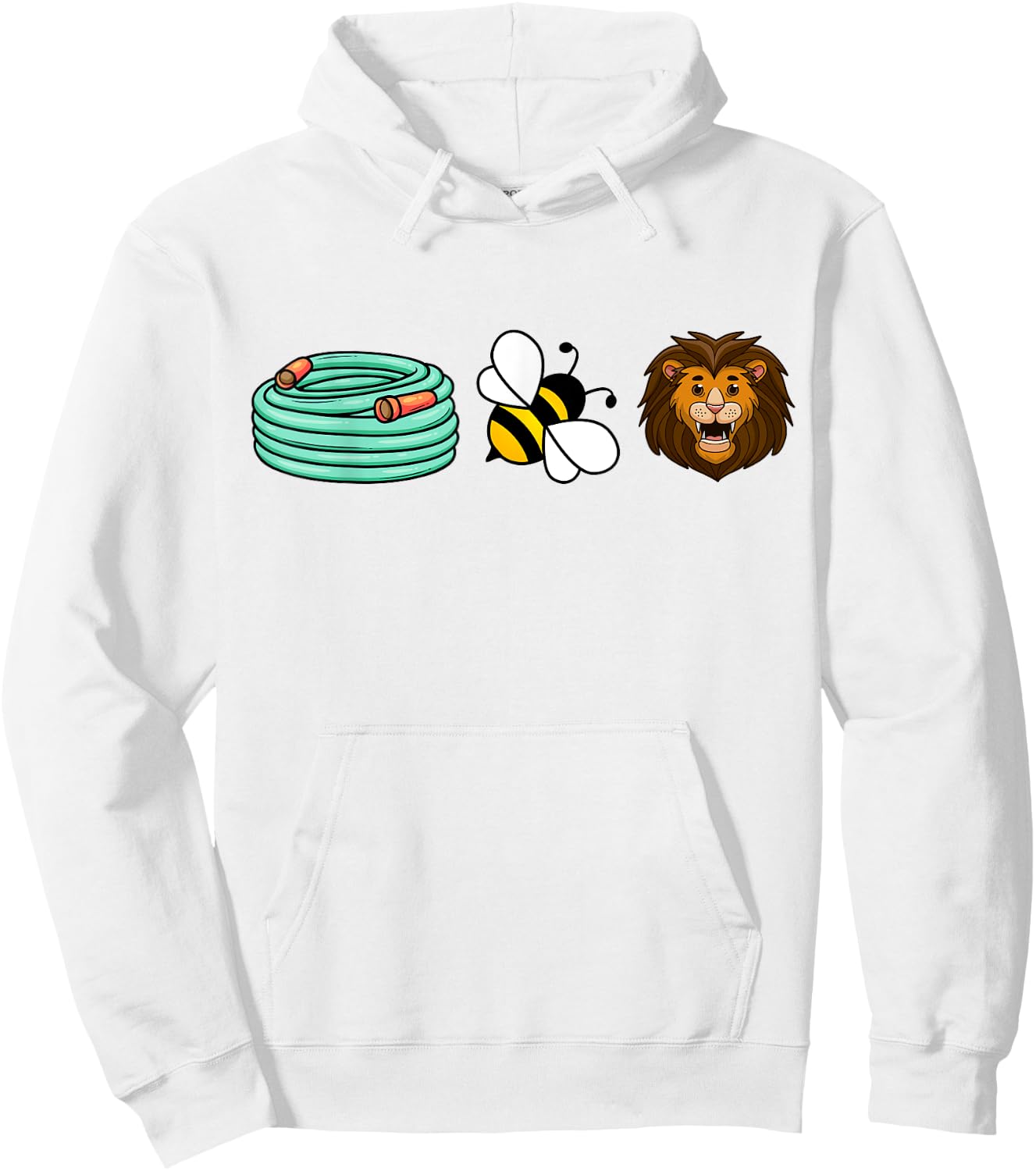 Hose Bee Lion Hidden message Funny Men Women Hoodie - Hoodie | White