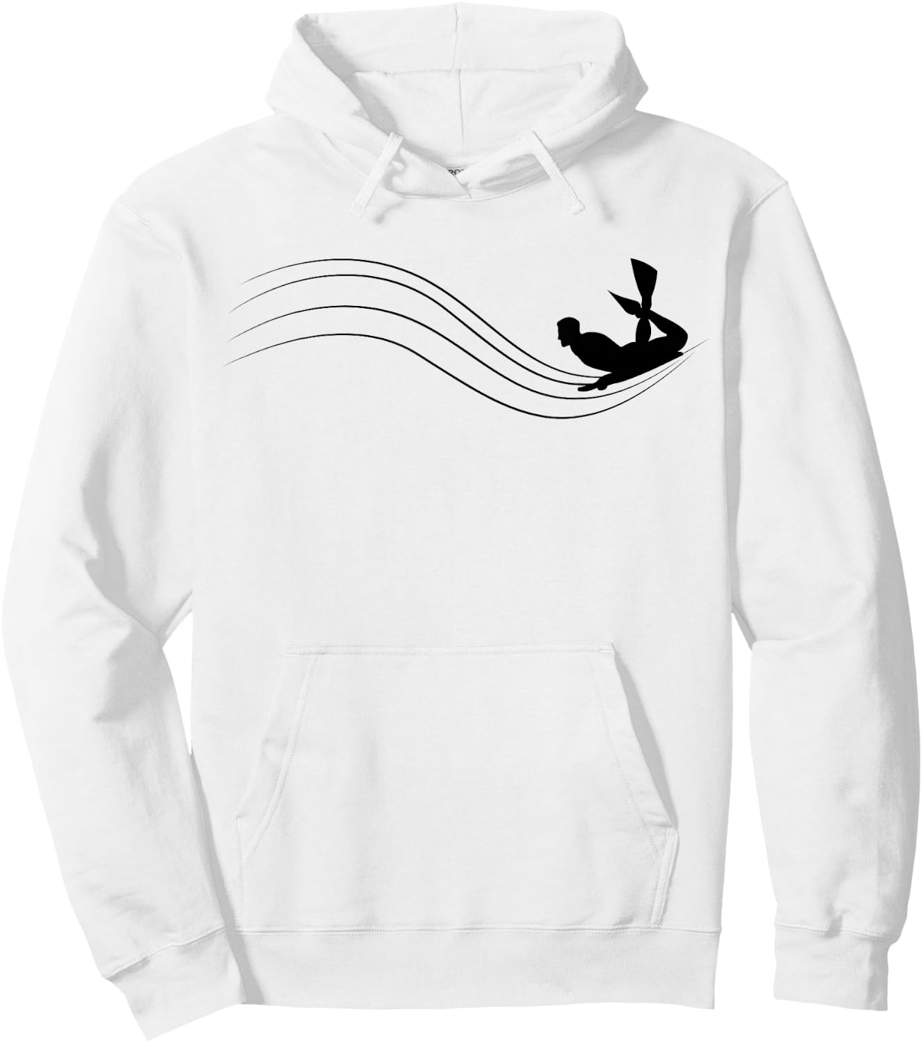 Bodyboarding Minimalistic Boadyboard Graphic Hoodie - Hoodie | White