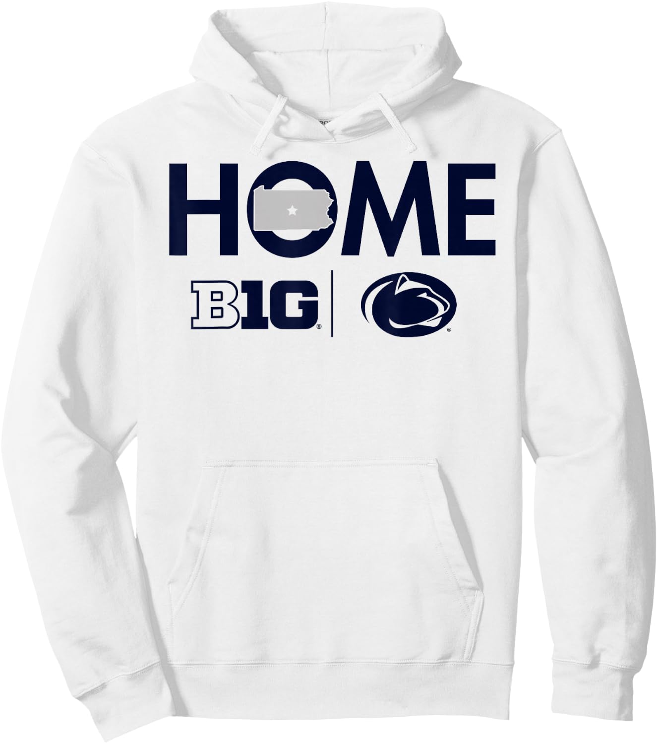Penn State Nittany Lions Big 10 Home White Hoodie - Hoodie | White