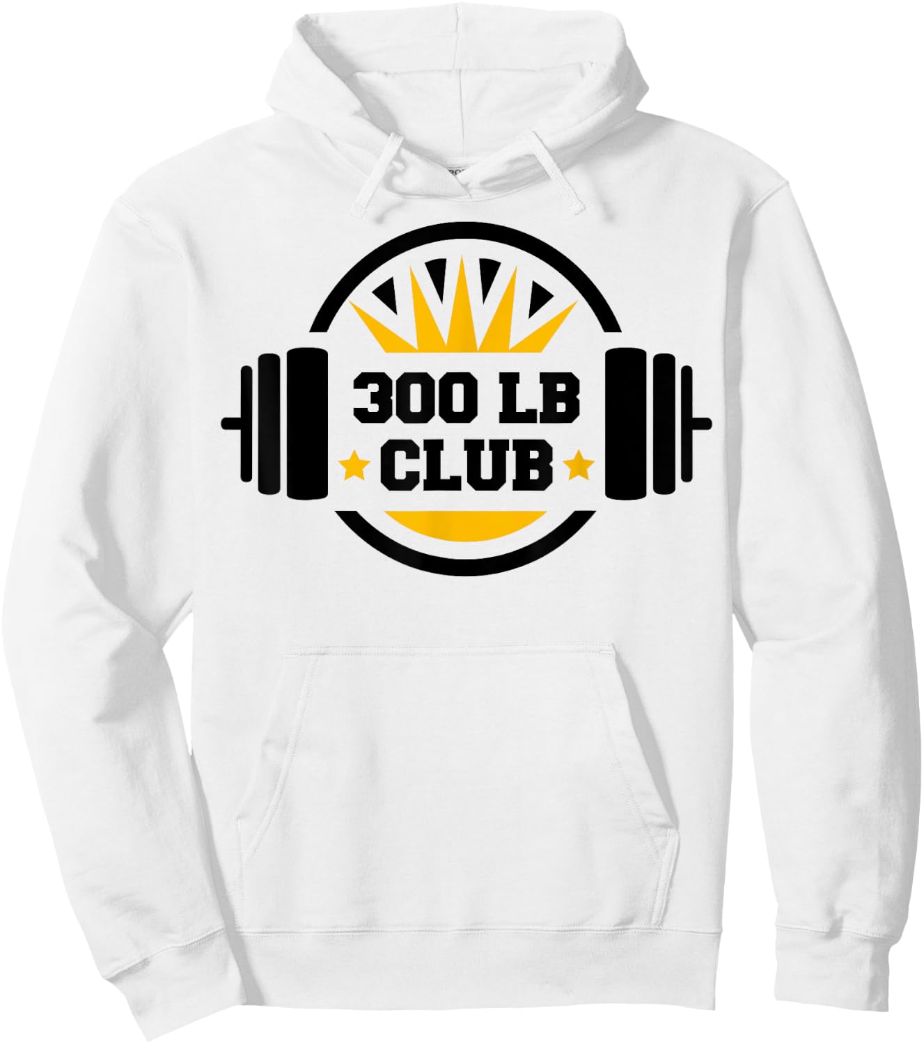 300 Pound Club Gym Weightlifting Bodybuilders 300 lb Club Hoodie - Hoodie | White