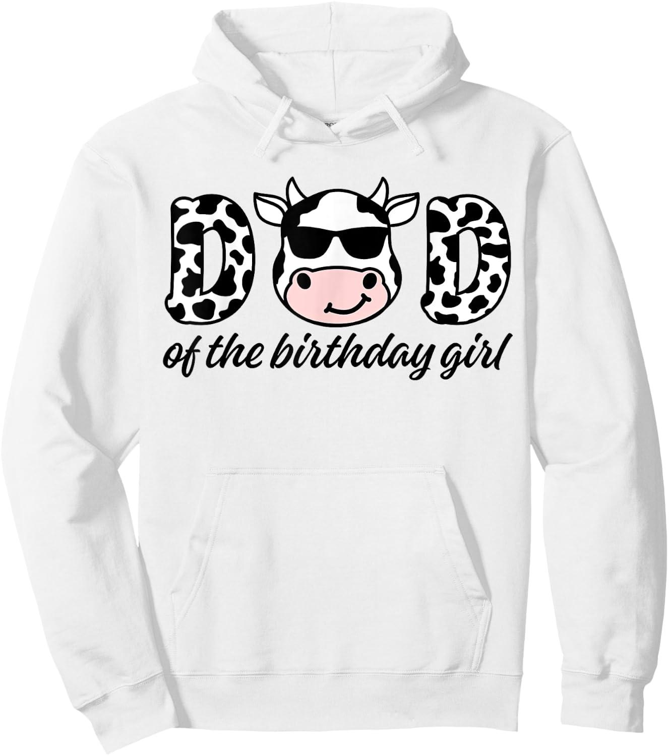 Cow Dad Birthday Family Matching Mothers Day Boy Girl Farm Hoodie - Hoodie | White